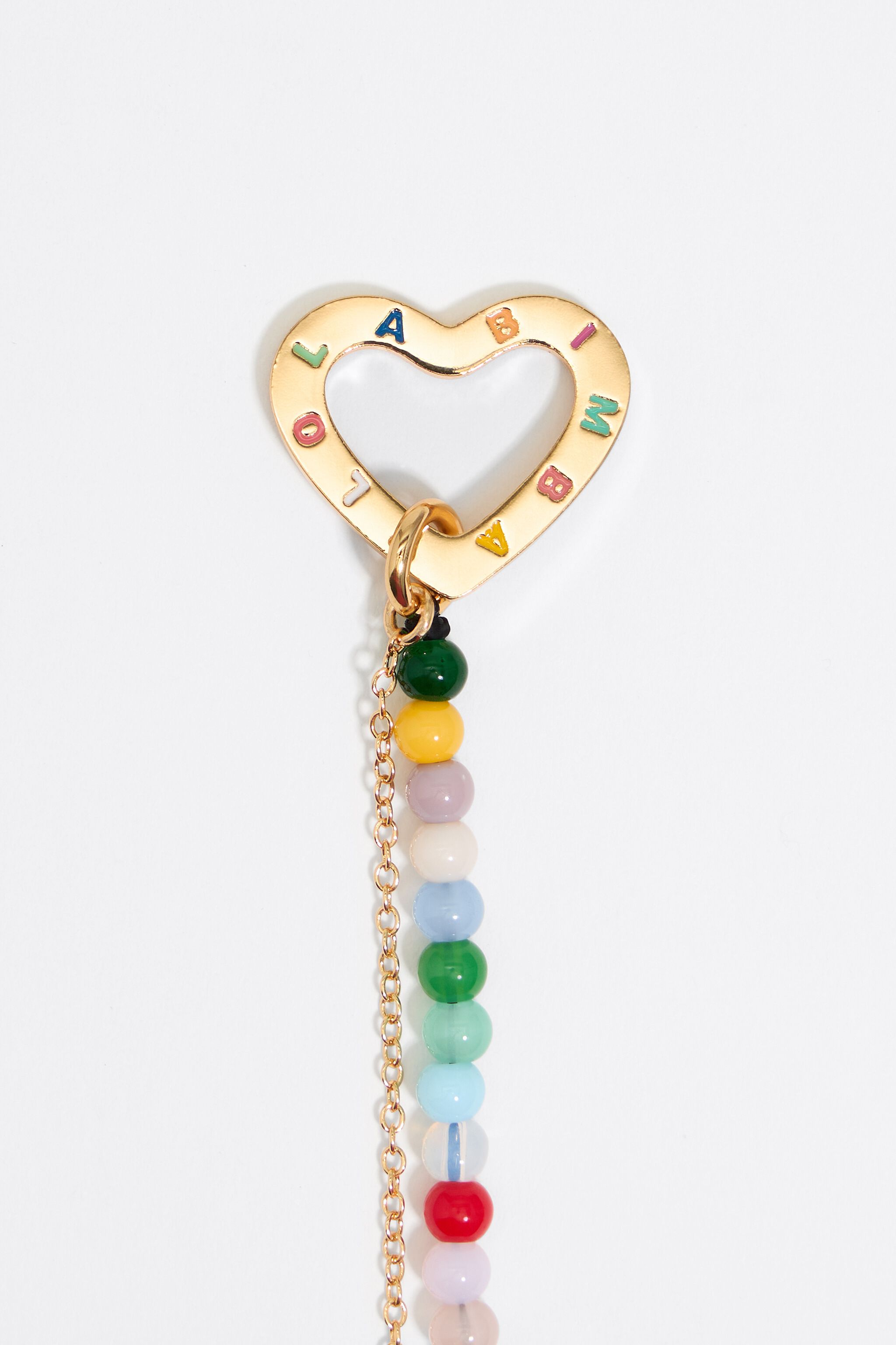 Double-chain bracelet with multicolor stones
