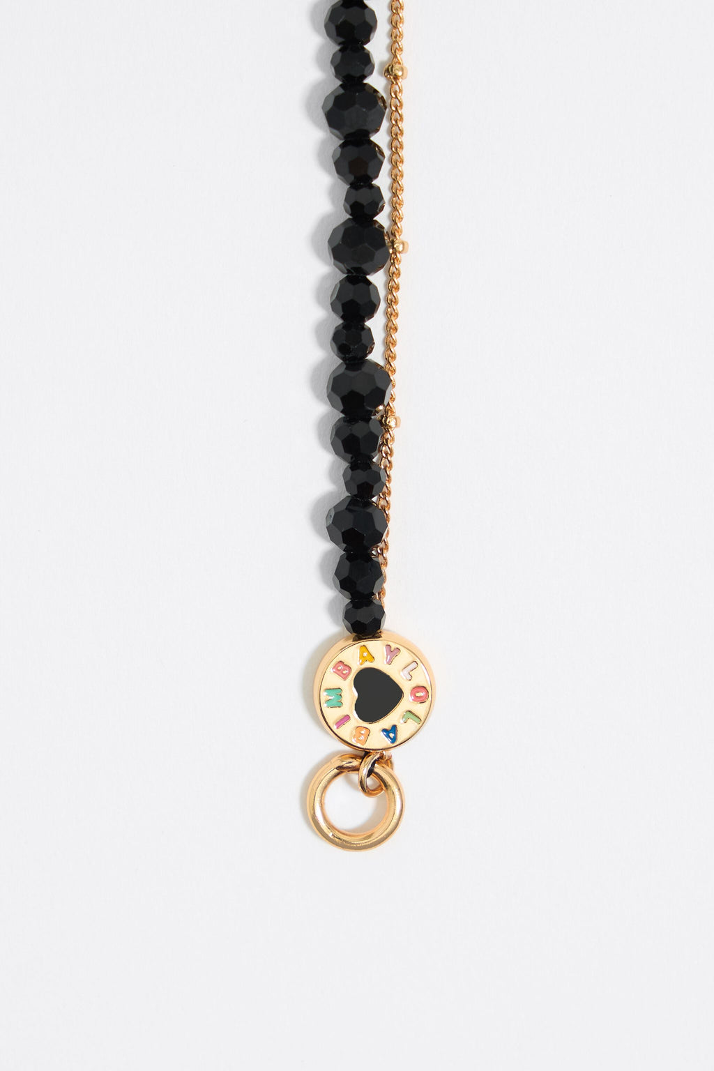 Black crystals logo bracelet