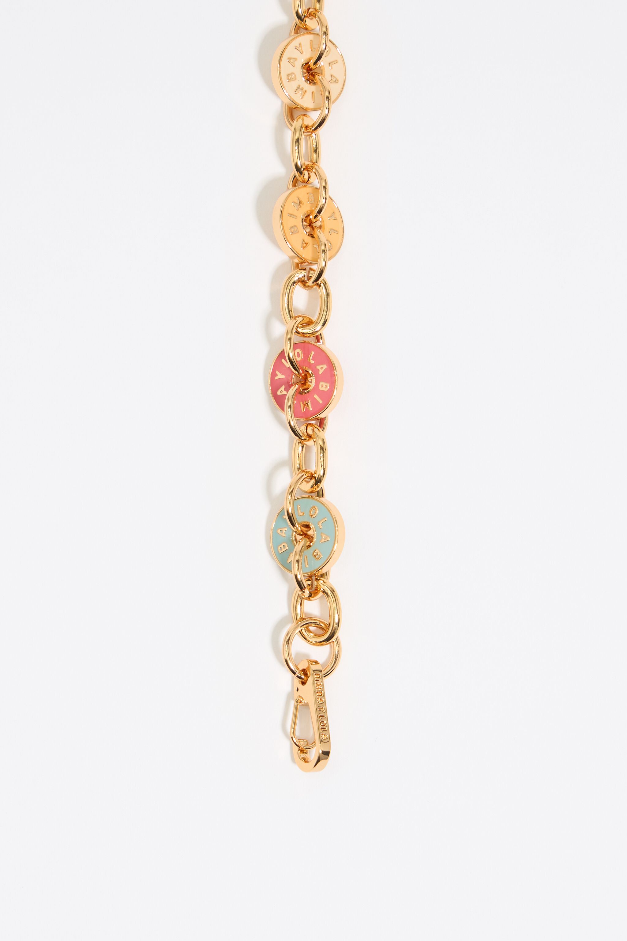 Multicolor logo chain bracelet