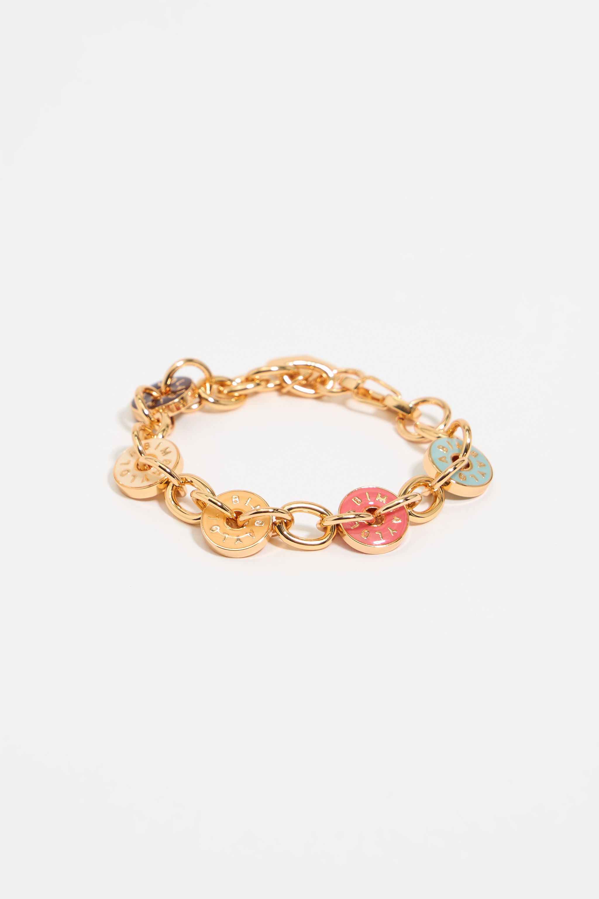 Multicolor logo chain bracelet