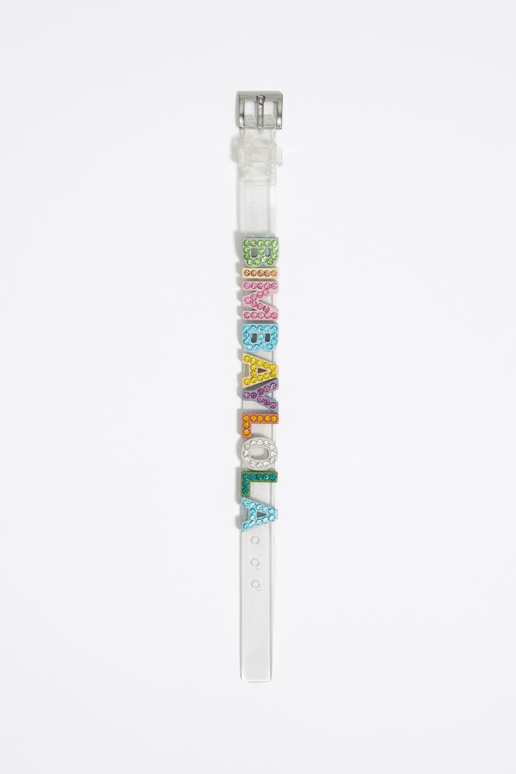 Crystal logo strap bracelet