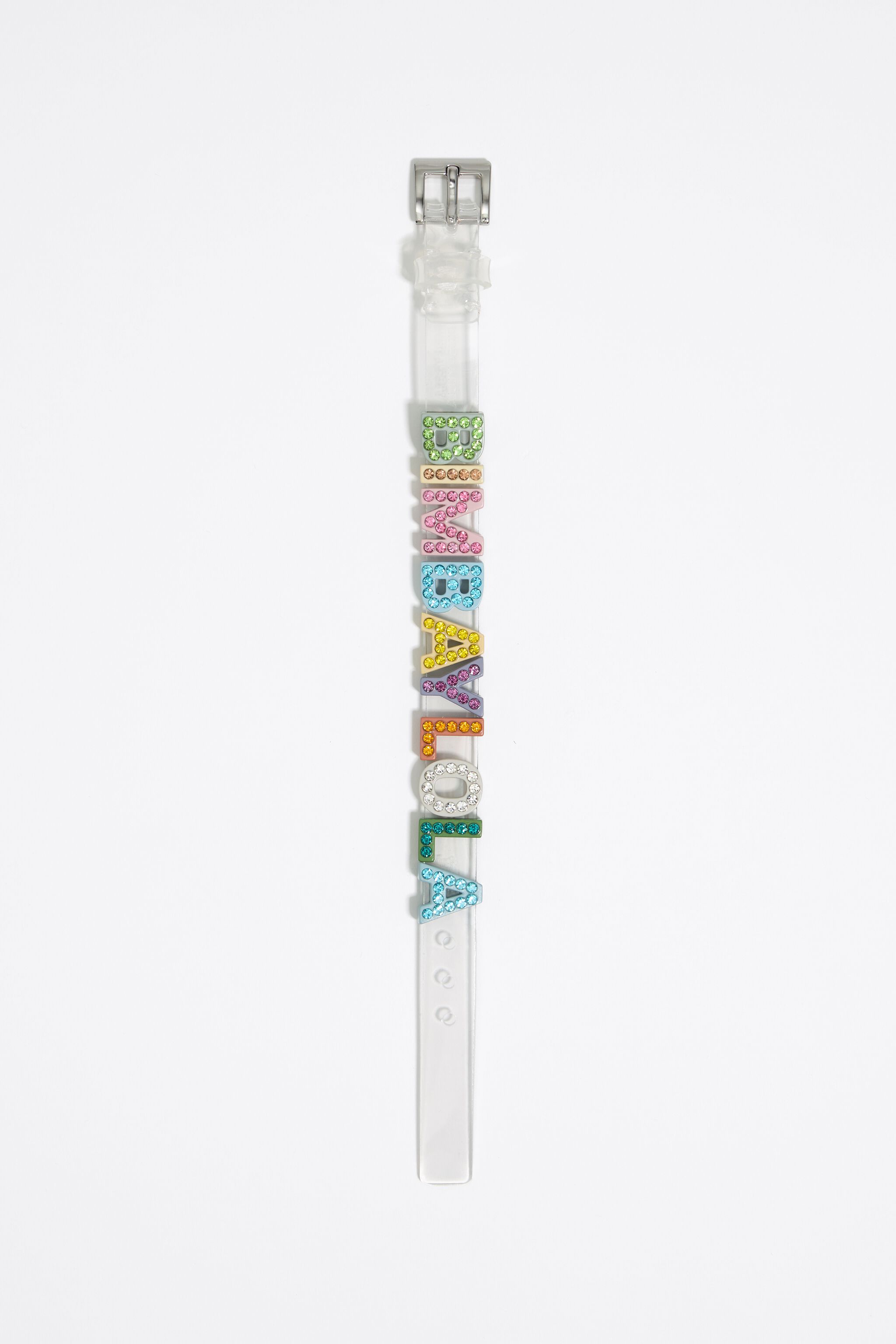 Crystal logo strap bracelet