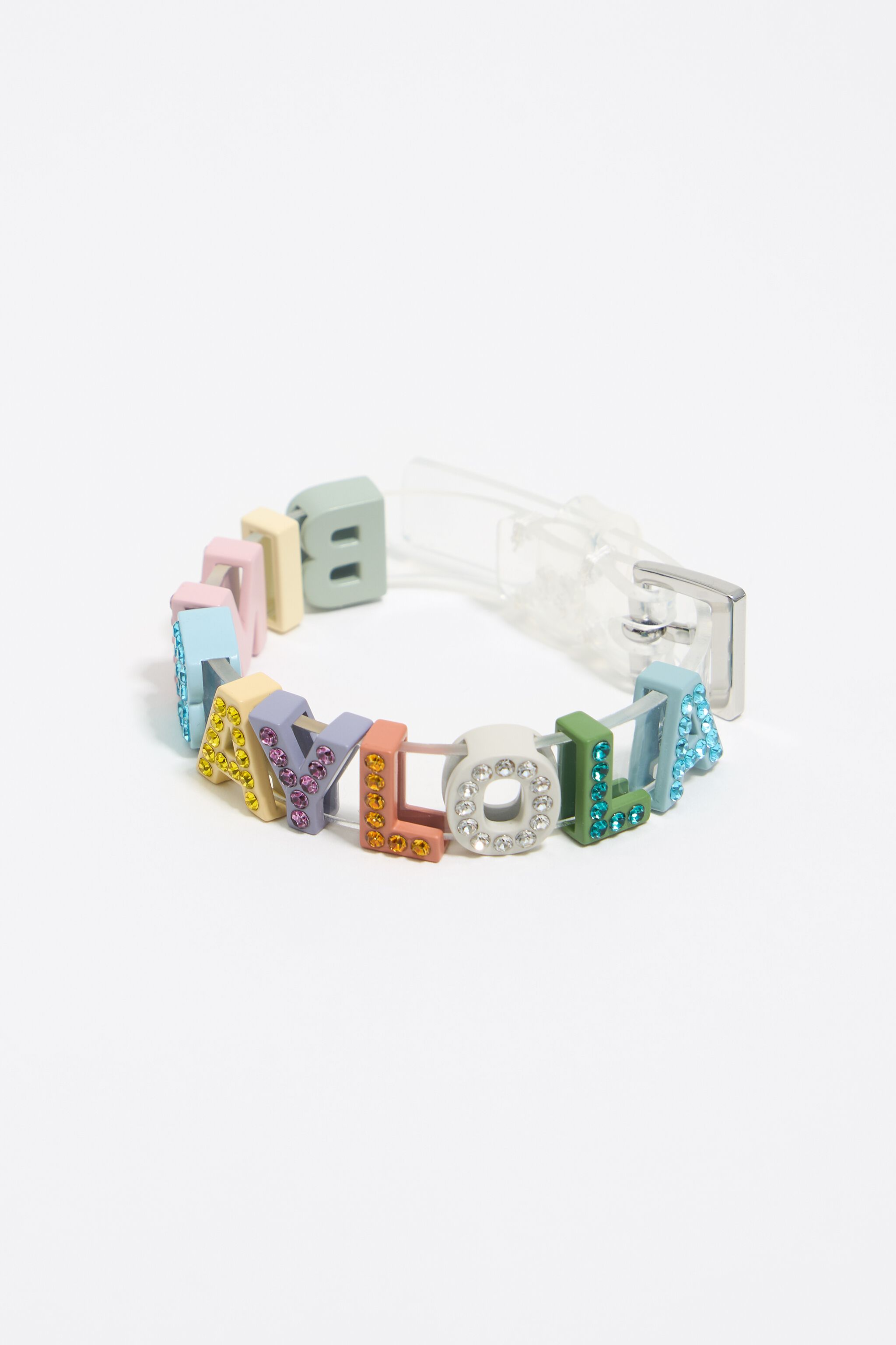 Crystal logo strap bracelet