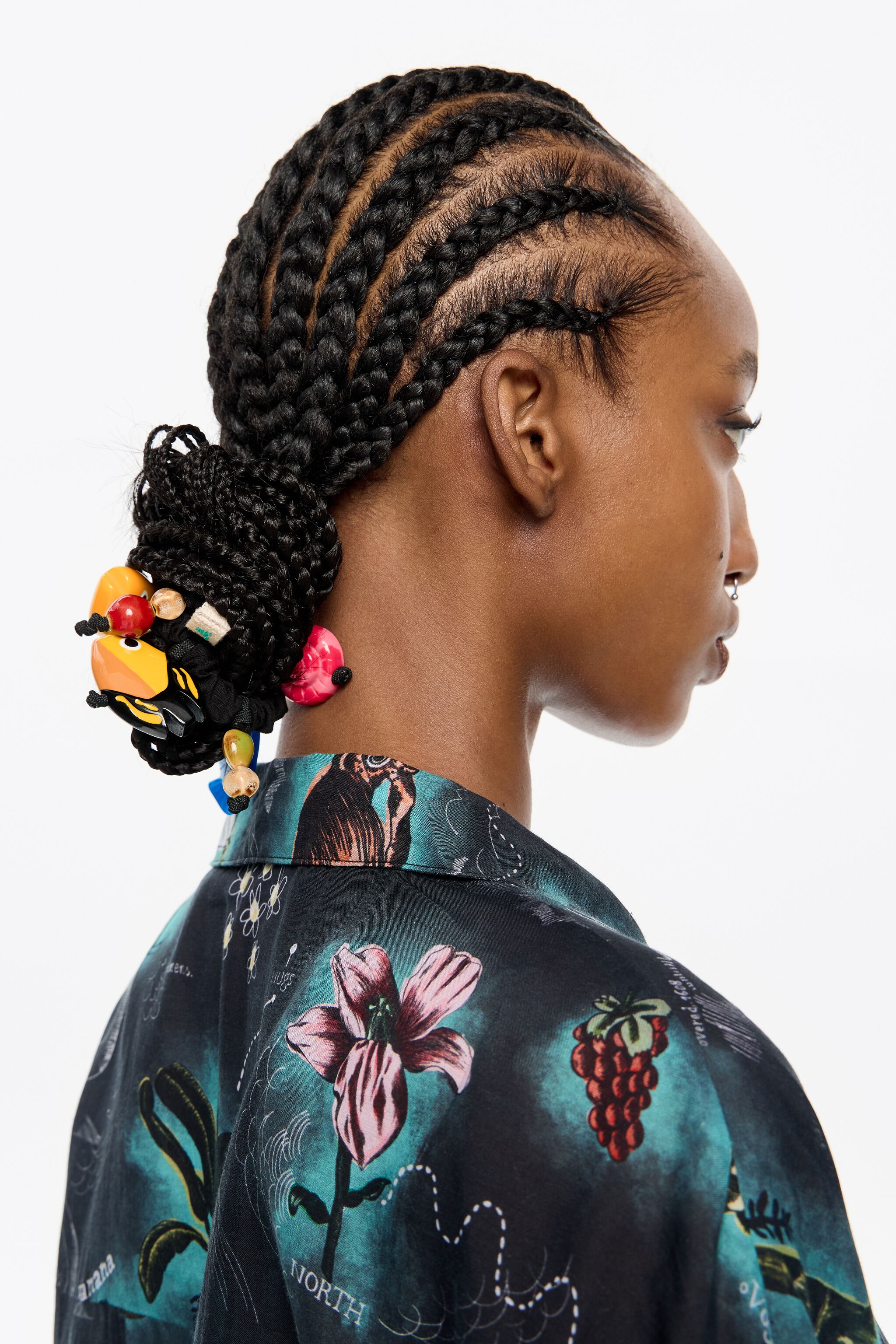 Multicolor charms scrunchie