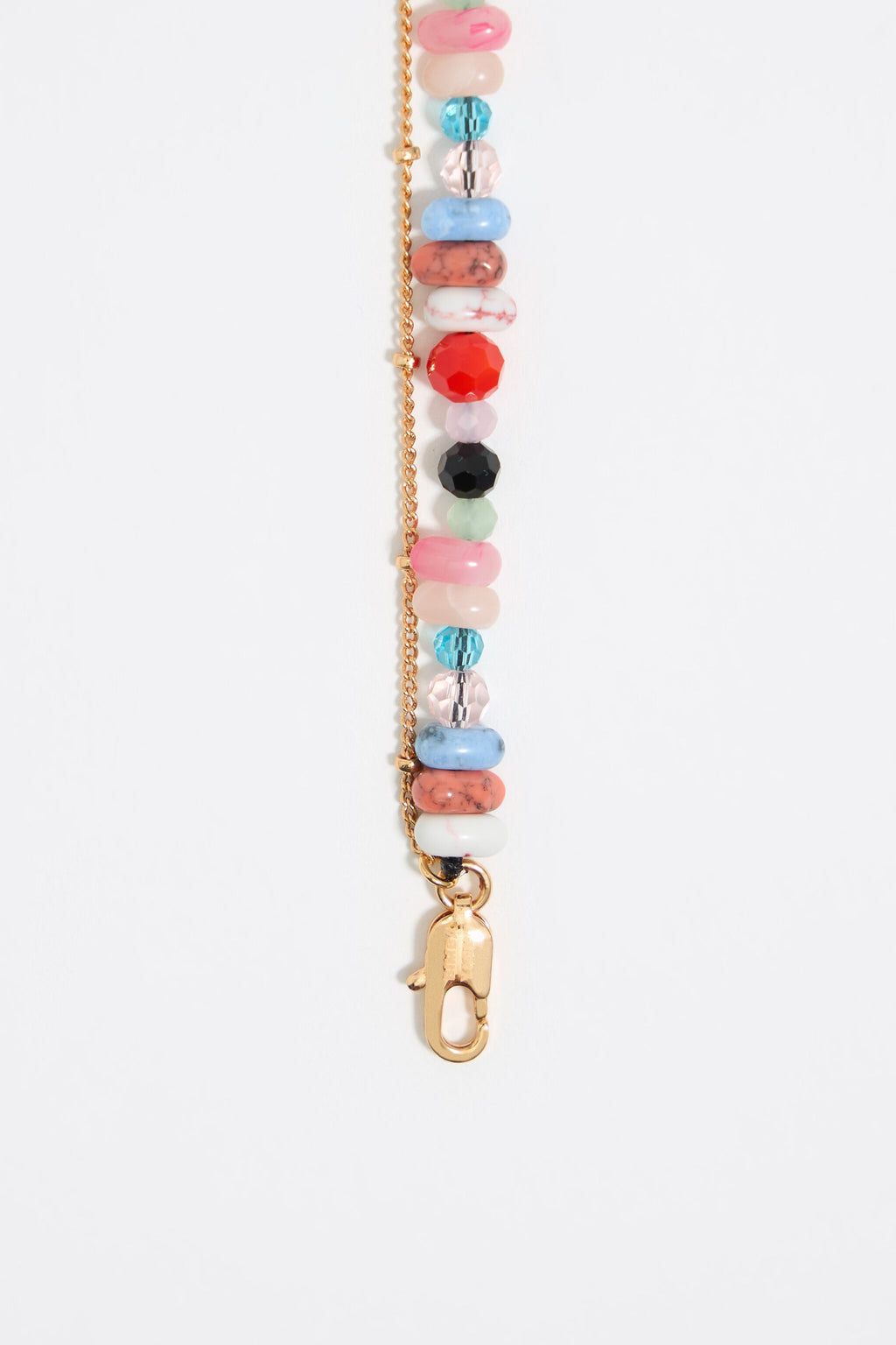 Multicolor stones fish necklace