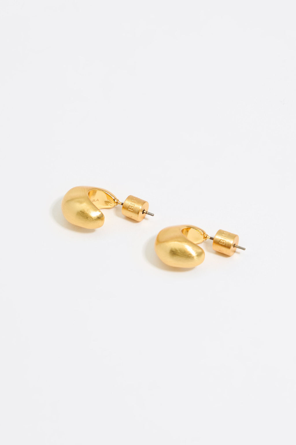 Textured matte gold earrings