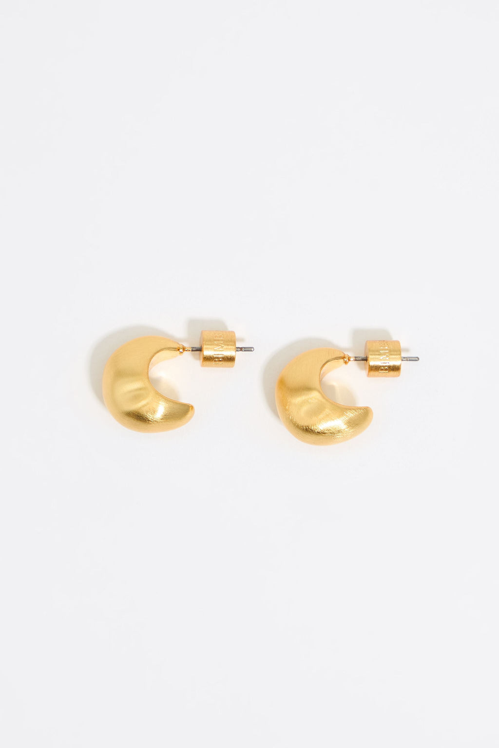 Textured matte gold earrings