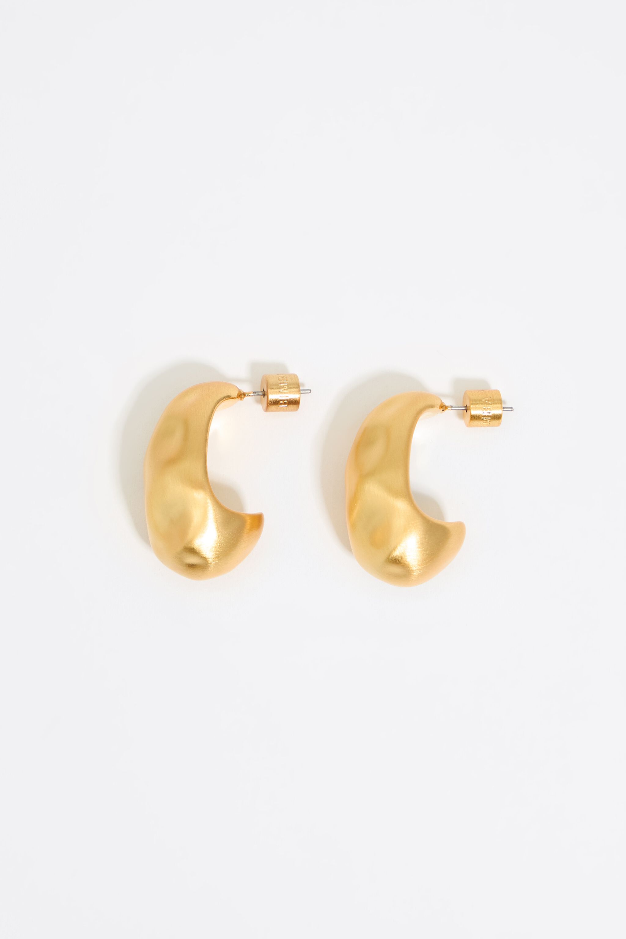 Textured matte gold earrings