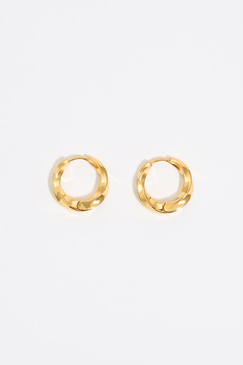 Textured gold hoop earrings