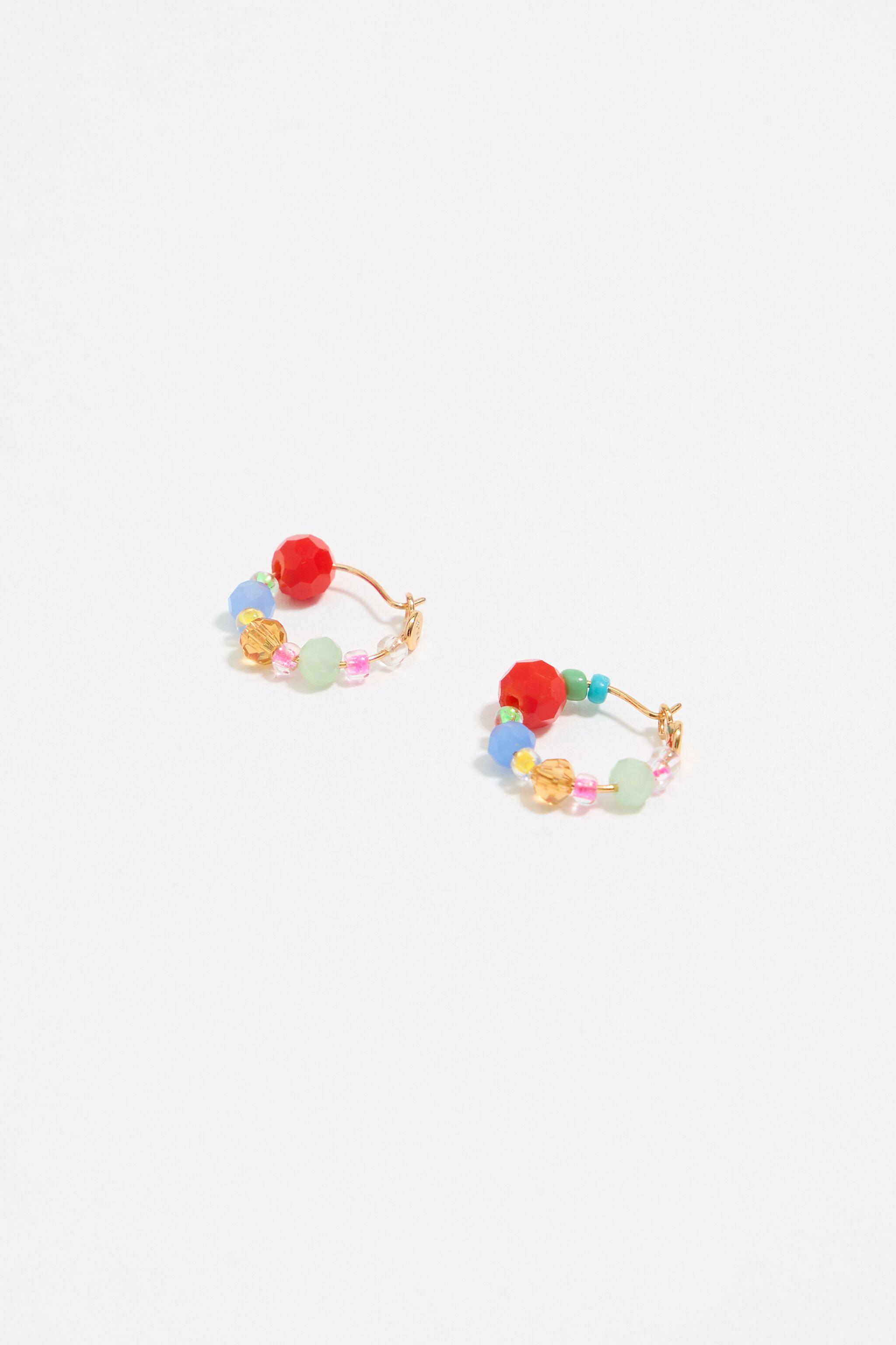 Multicolor crystals mini hoop earrings