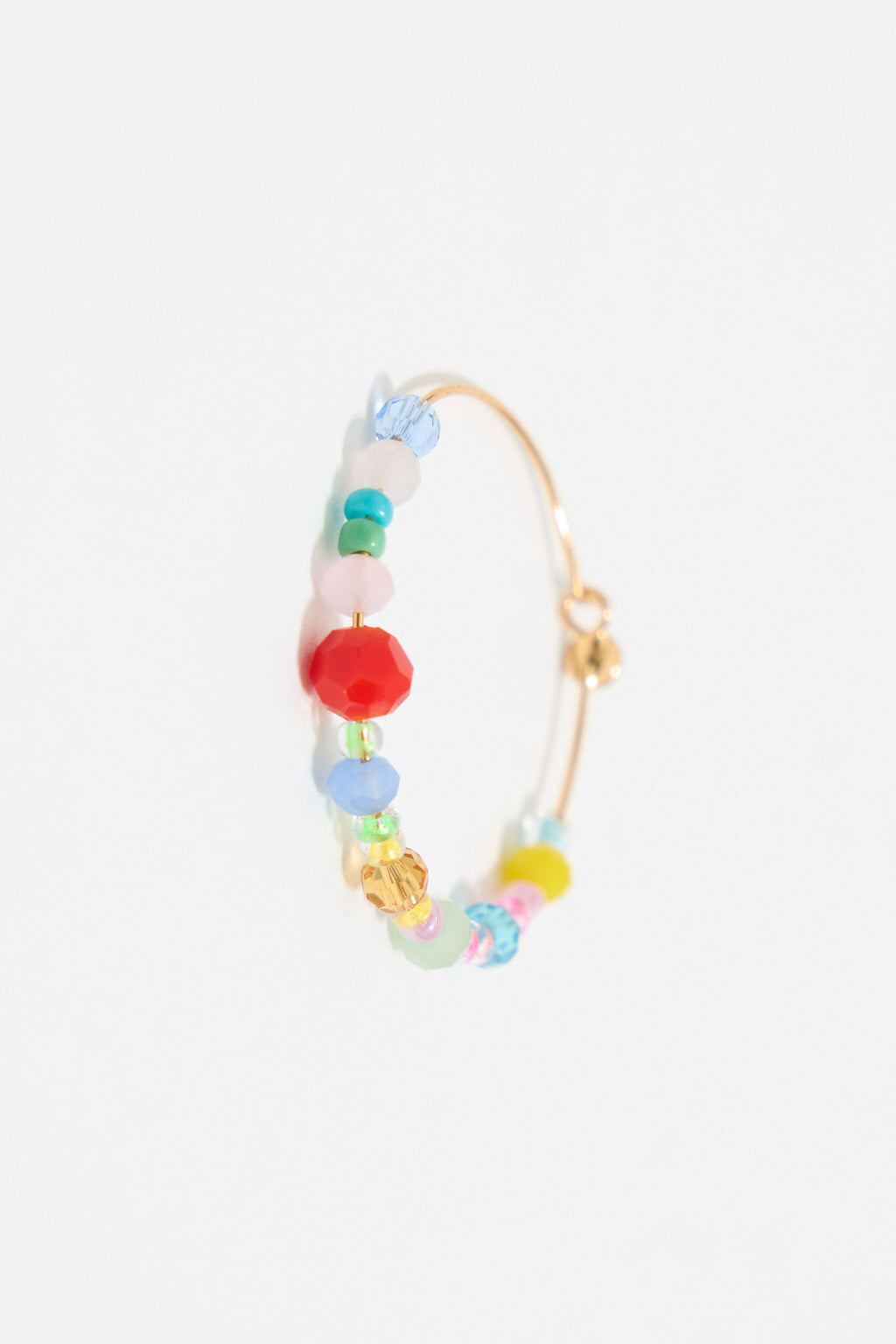 Multicolor crystal hoop earrings