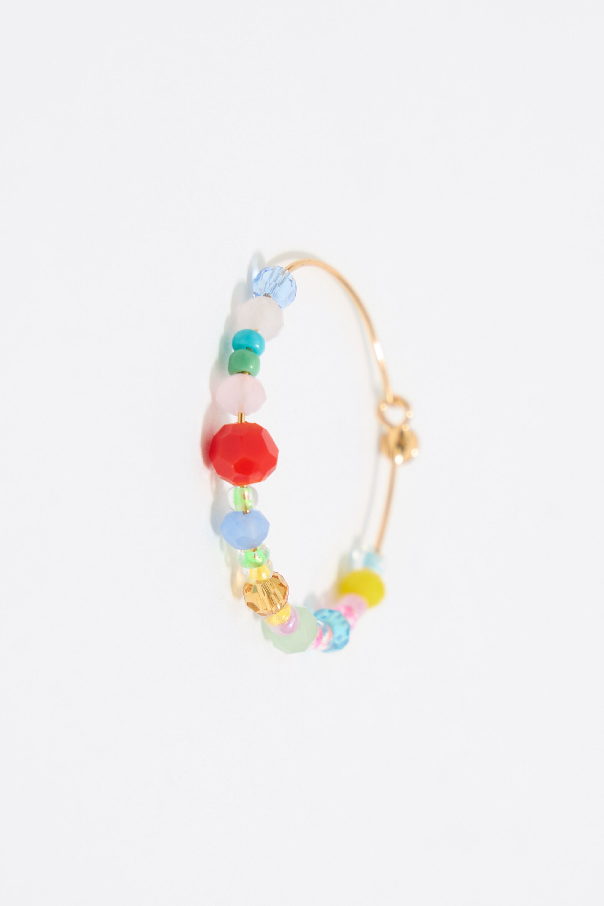 Multicolor crystal hoop earrings