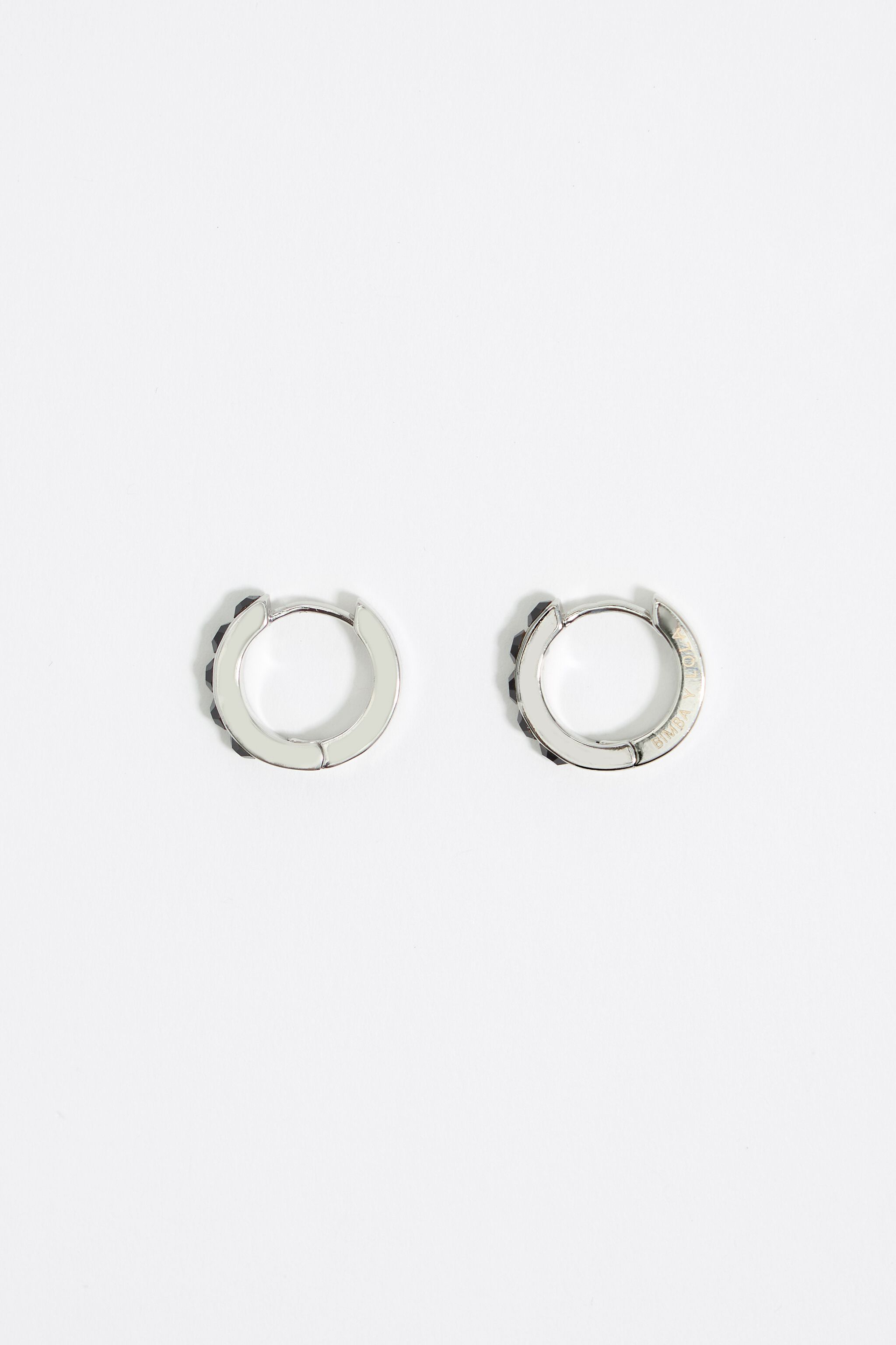 Silver crystal hoop earrings