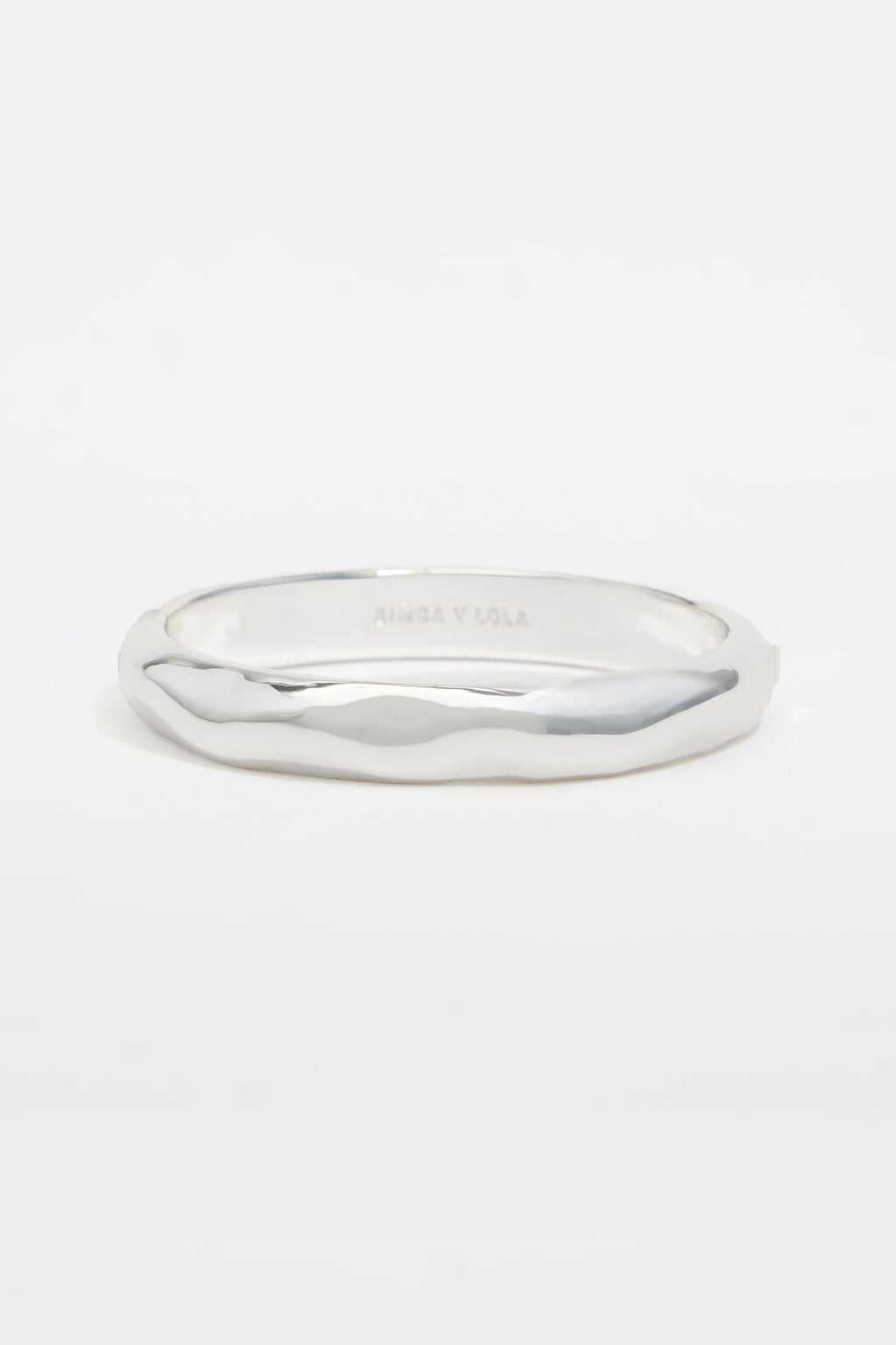 Textured silver bracelet