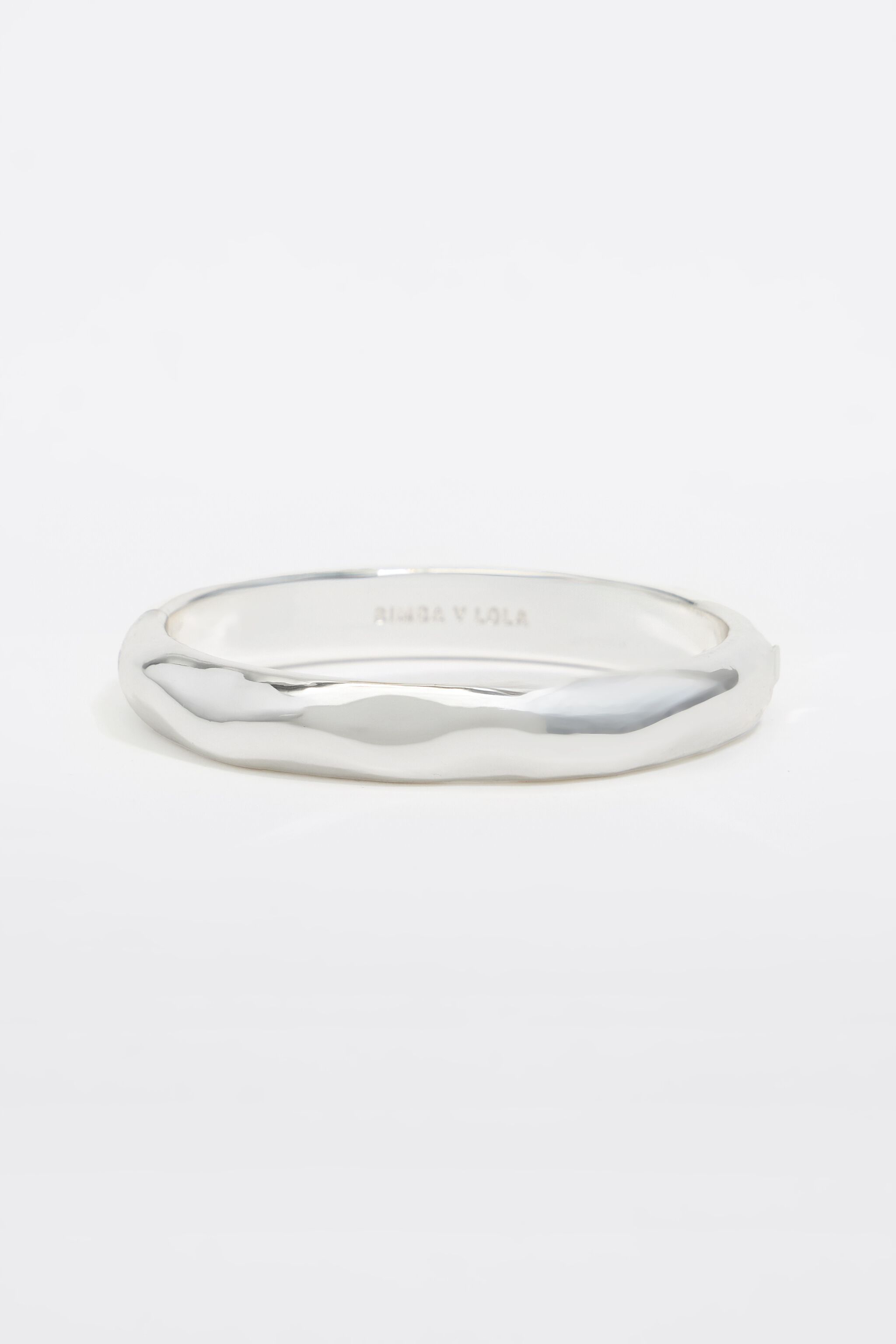 Textured silver bracelet