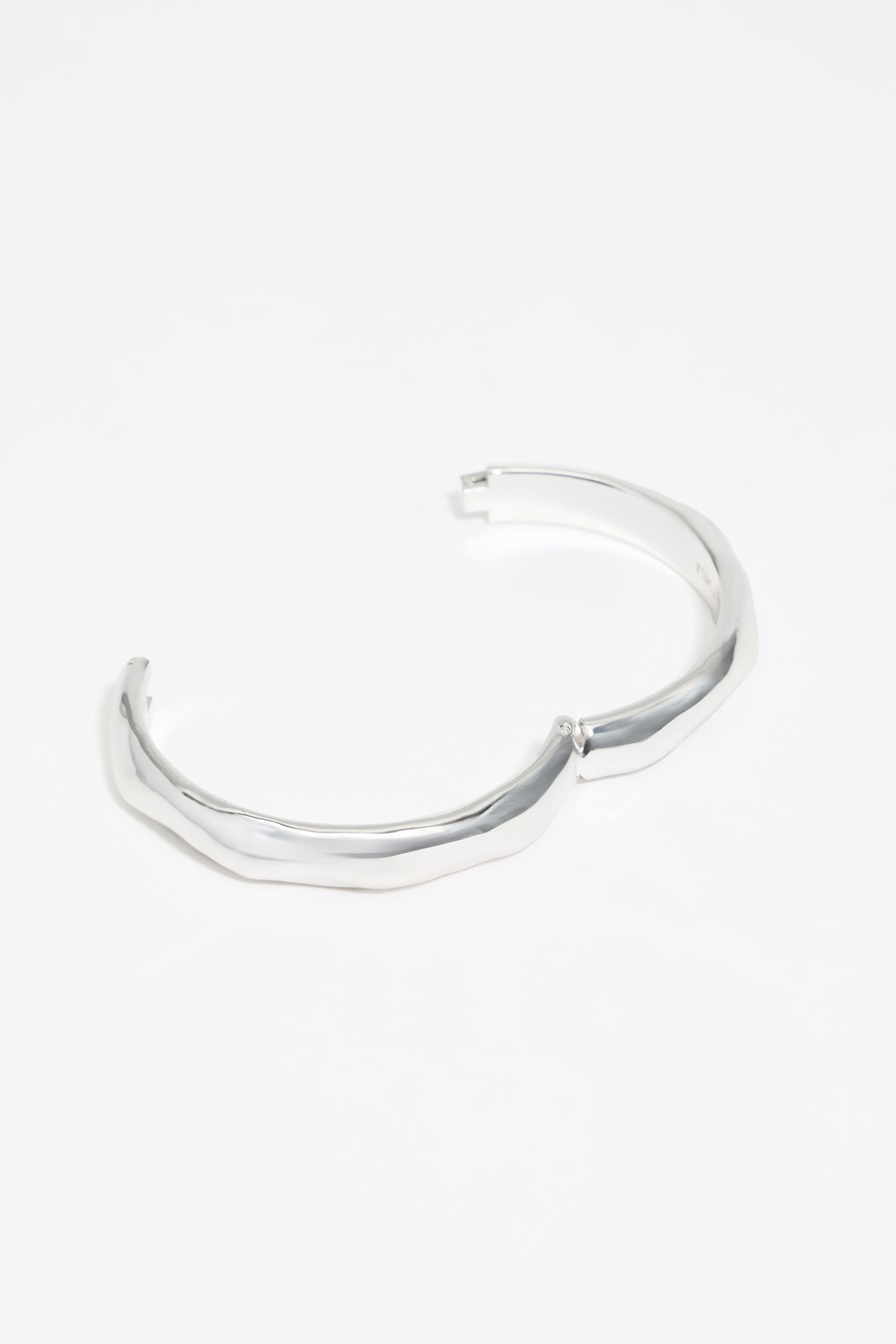 Textured silver bracelet