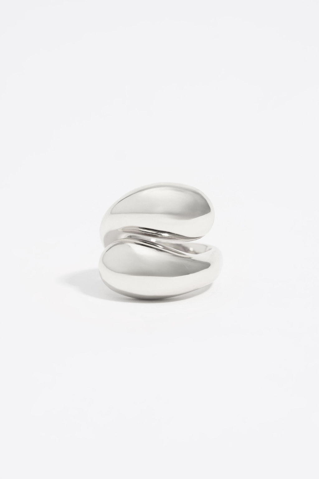 Silver spiral ring