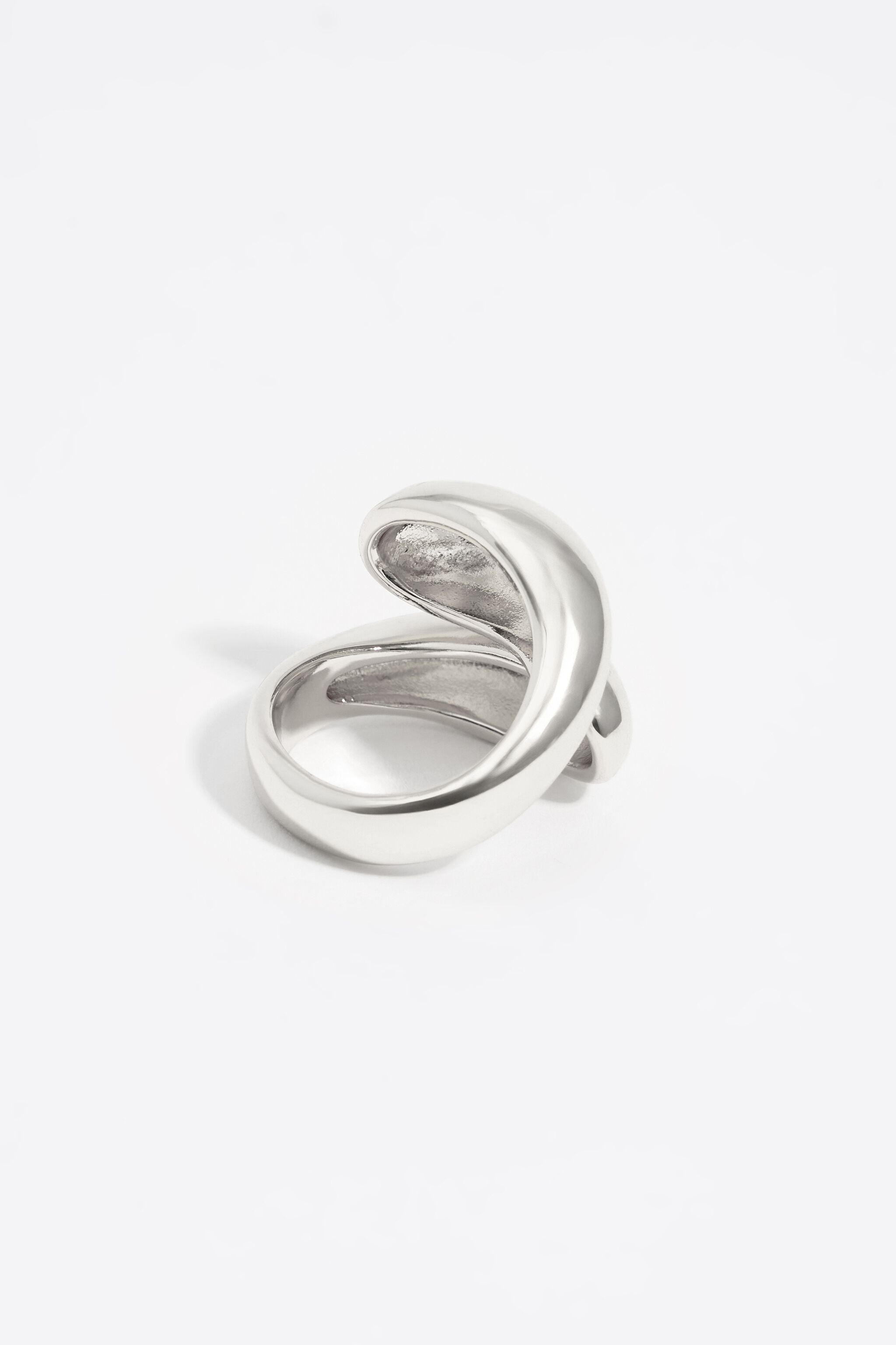Silver spiral ring