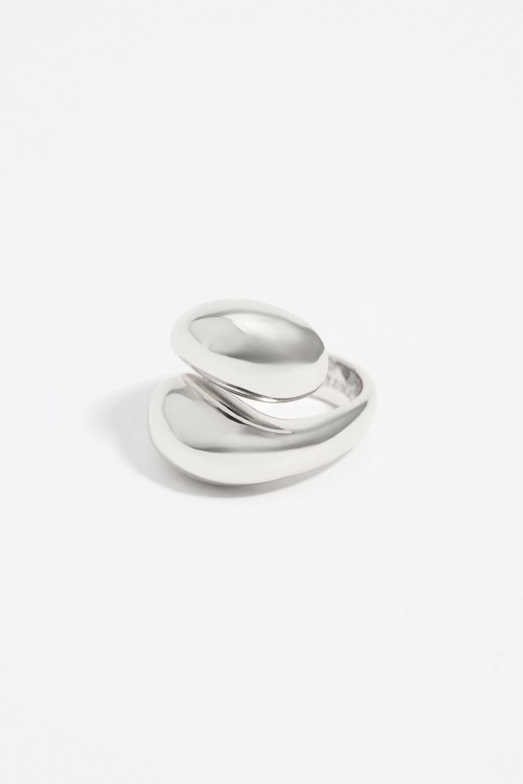 Silver spiral ring
