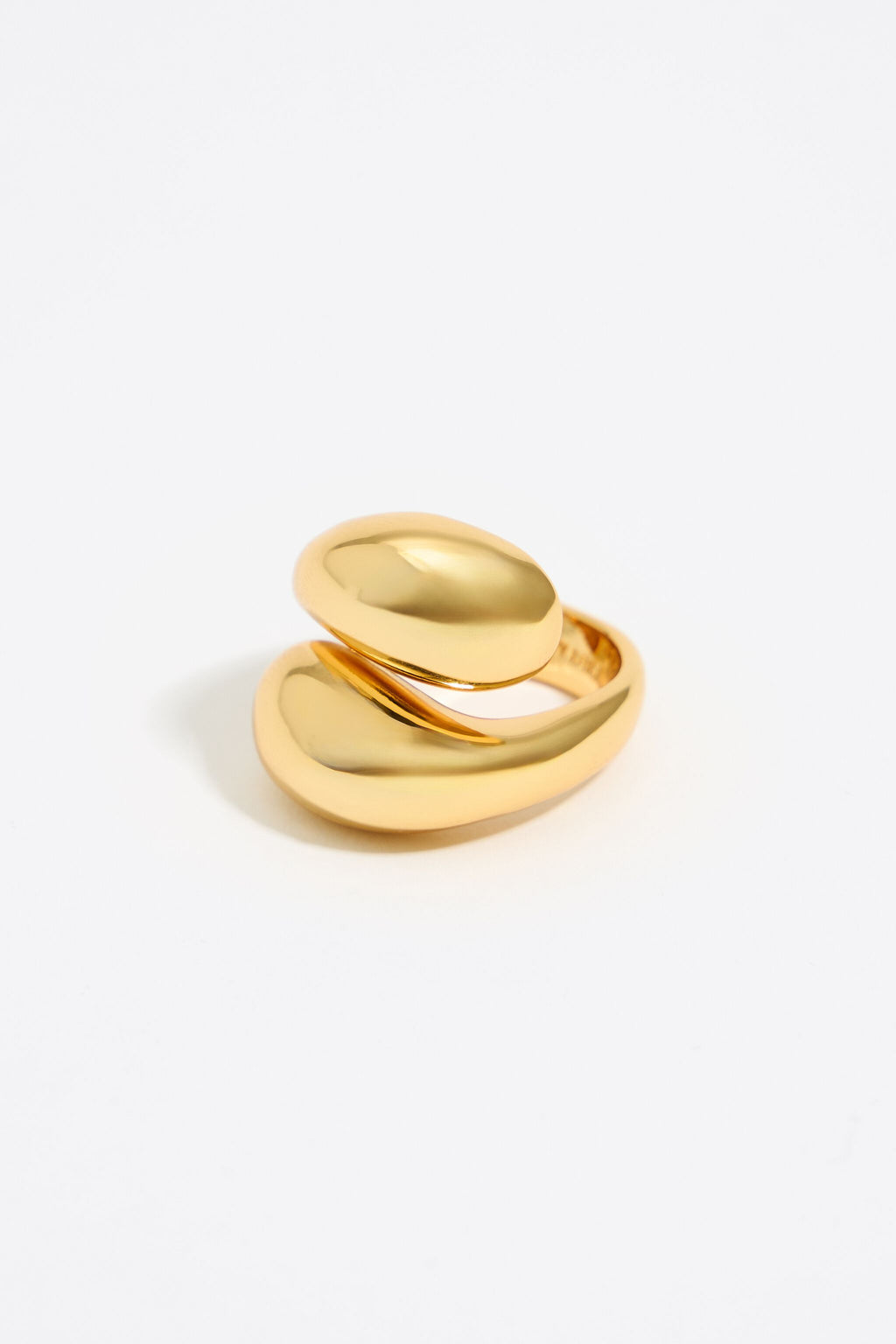Gold spiral ring