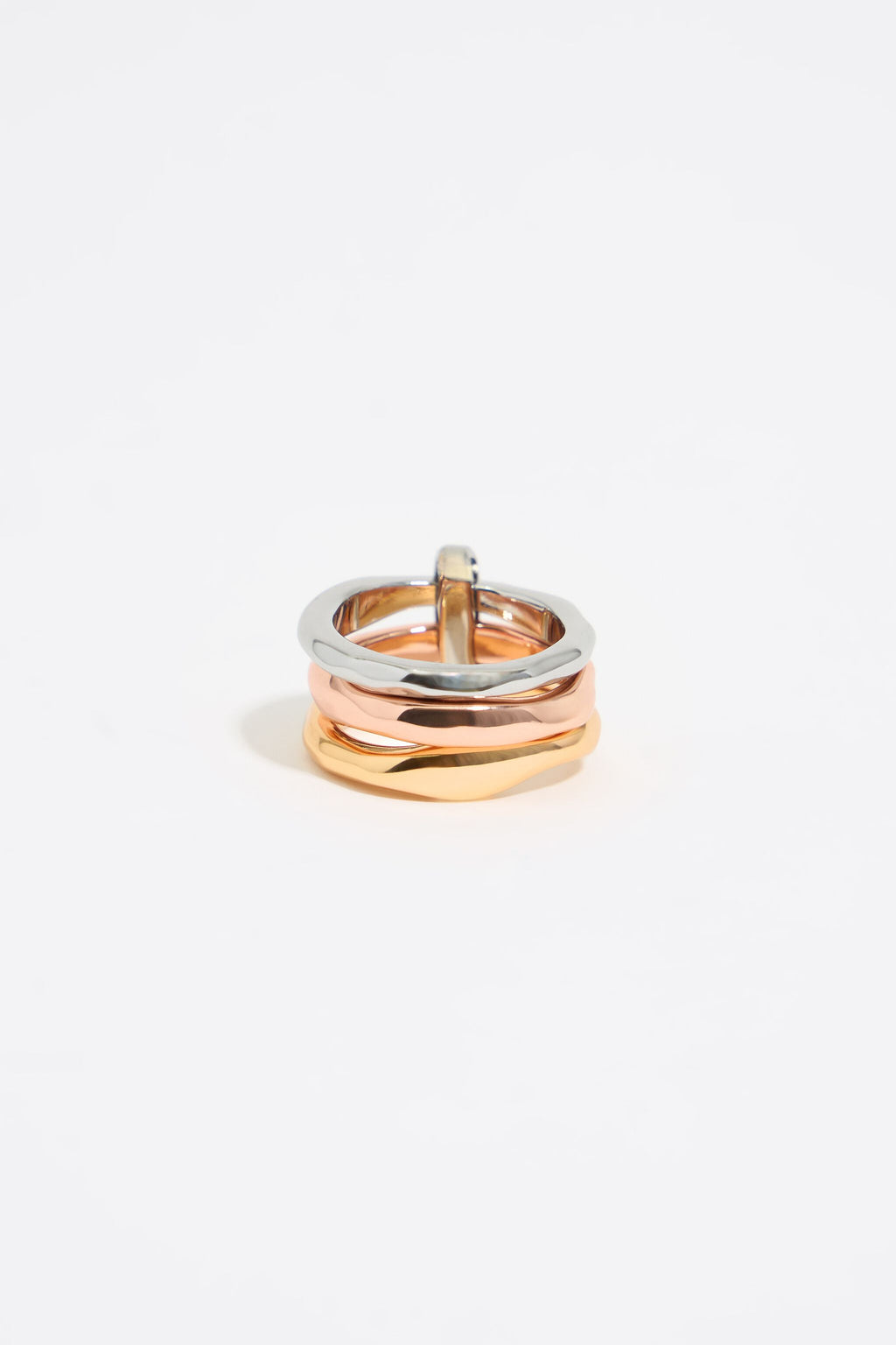 Textured multicolor triple ring