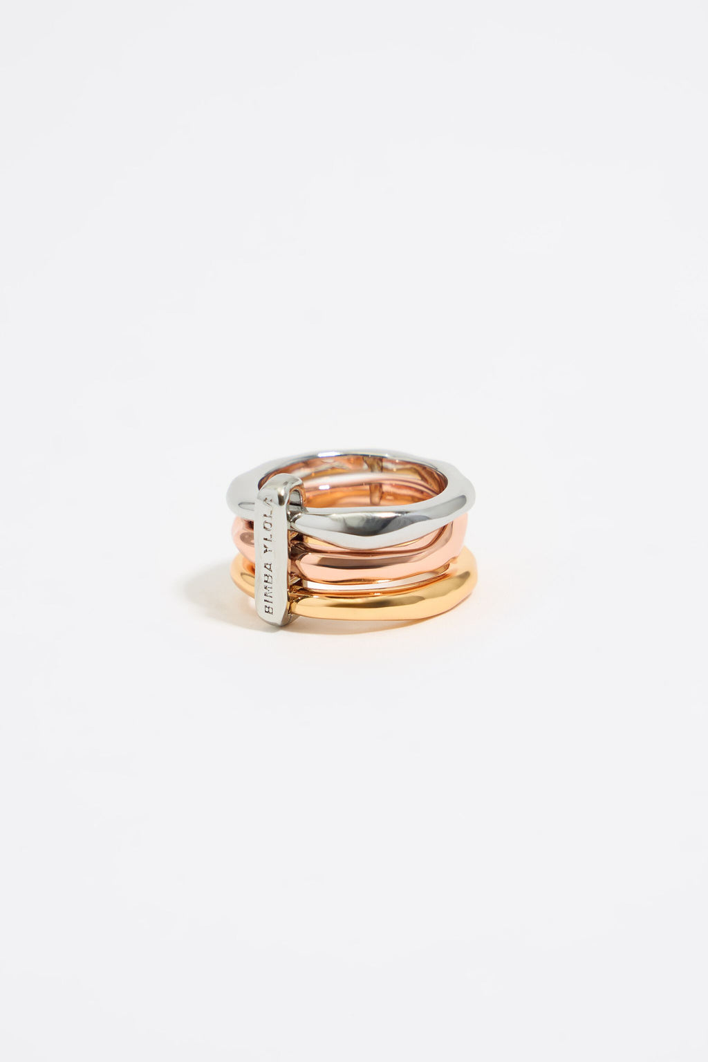 Textured multicolor triple ring