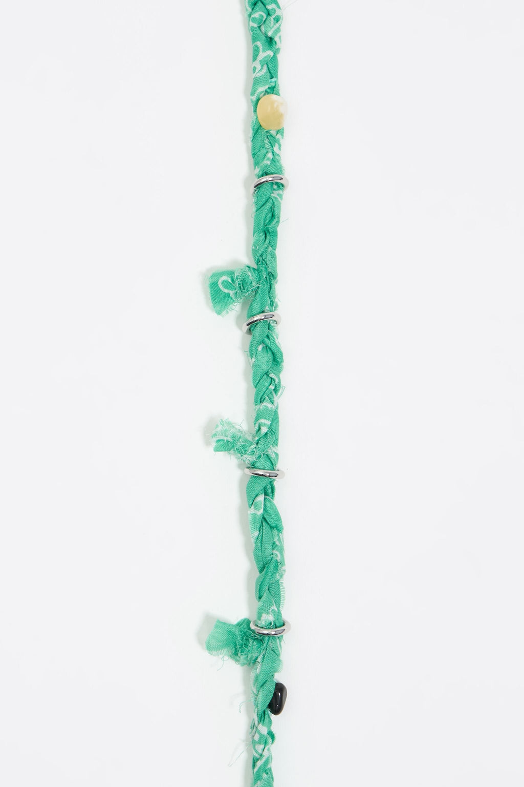 Green paisley fabric knot glasses chain