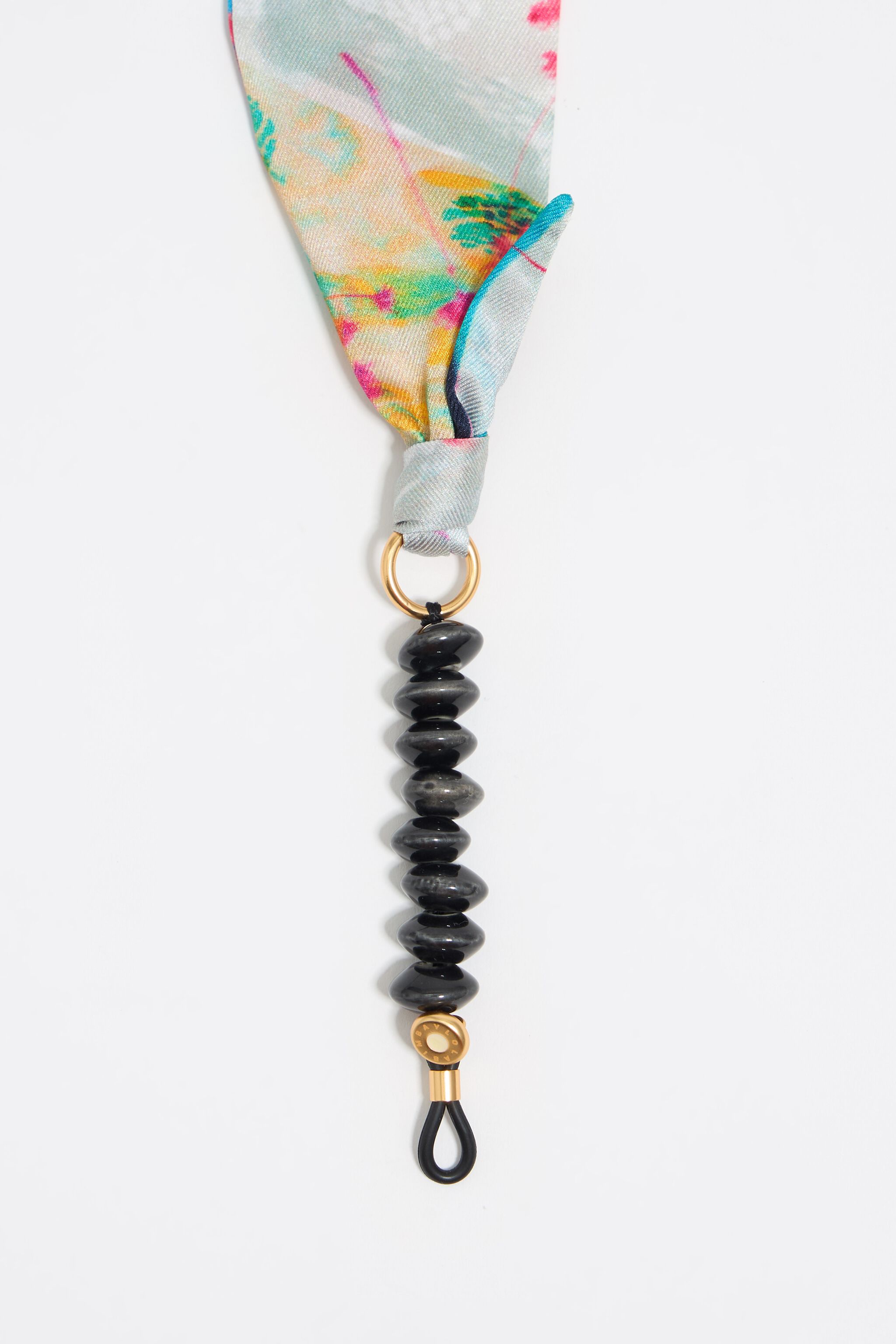 Pink scarf glasses hanger