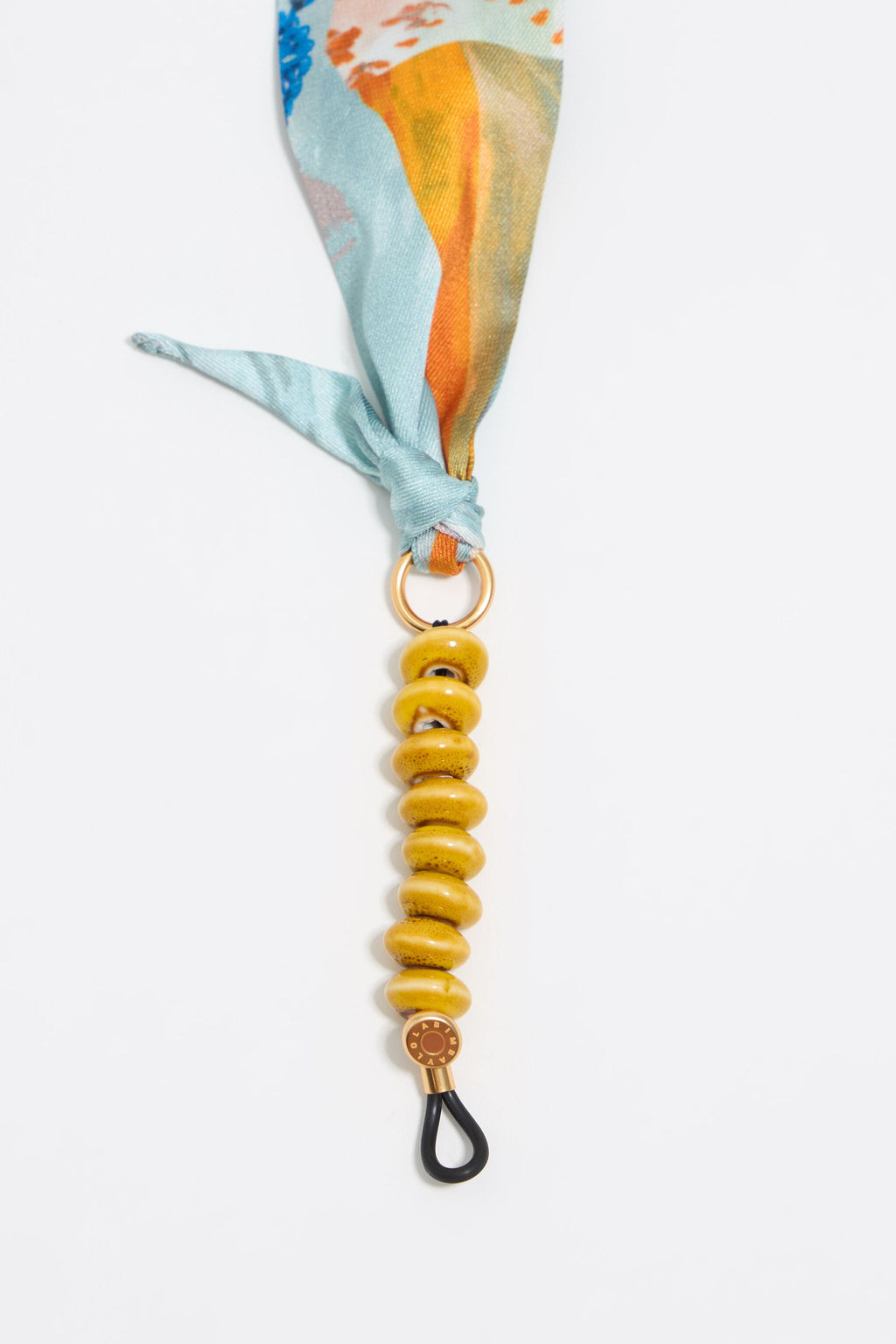 Blue scarf glasses hanger