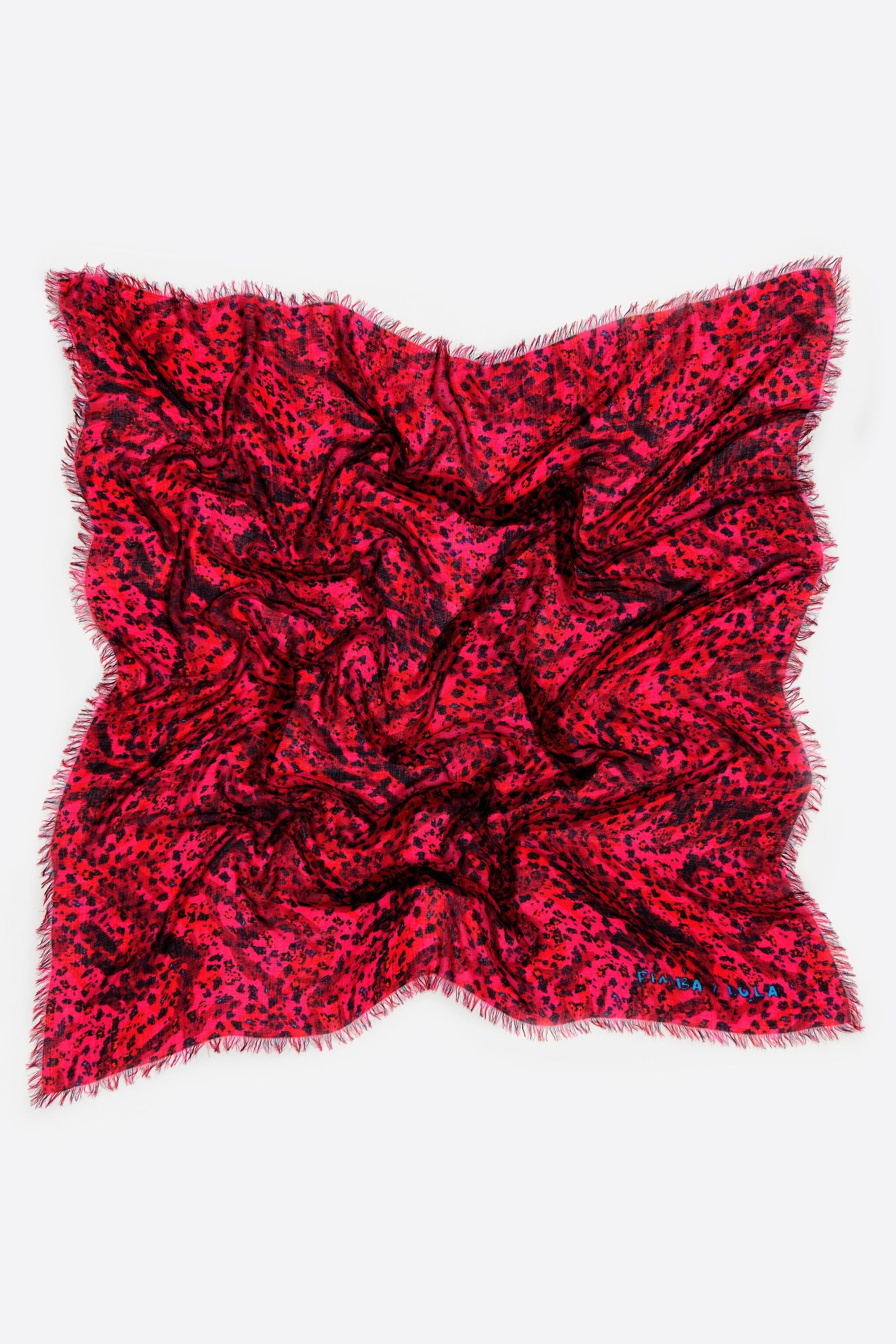 Strawberry mini floral brushstrokes shawl