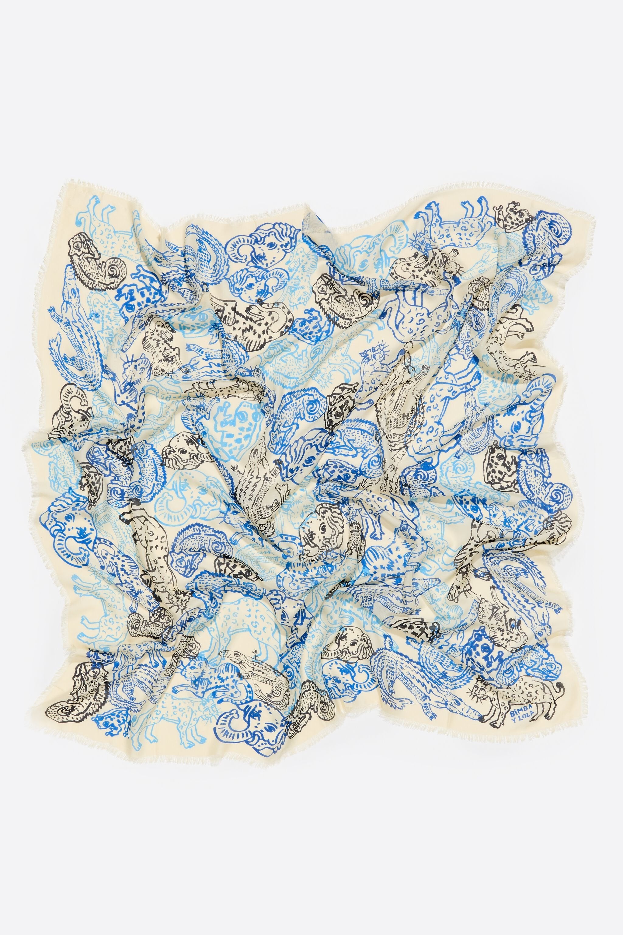 Vanilla jungle print shawl