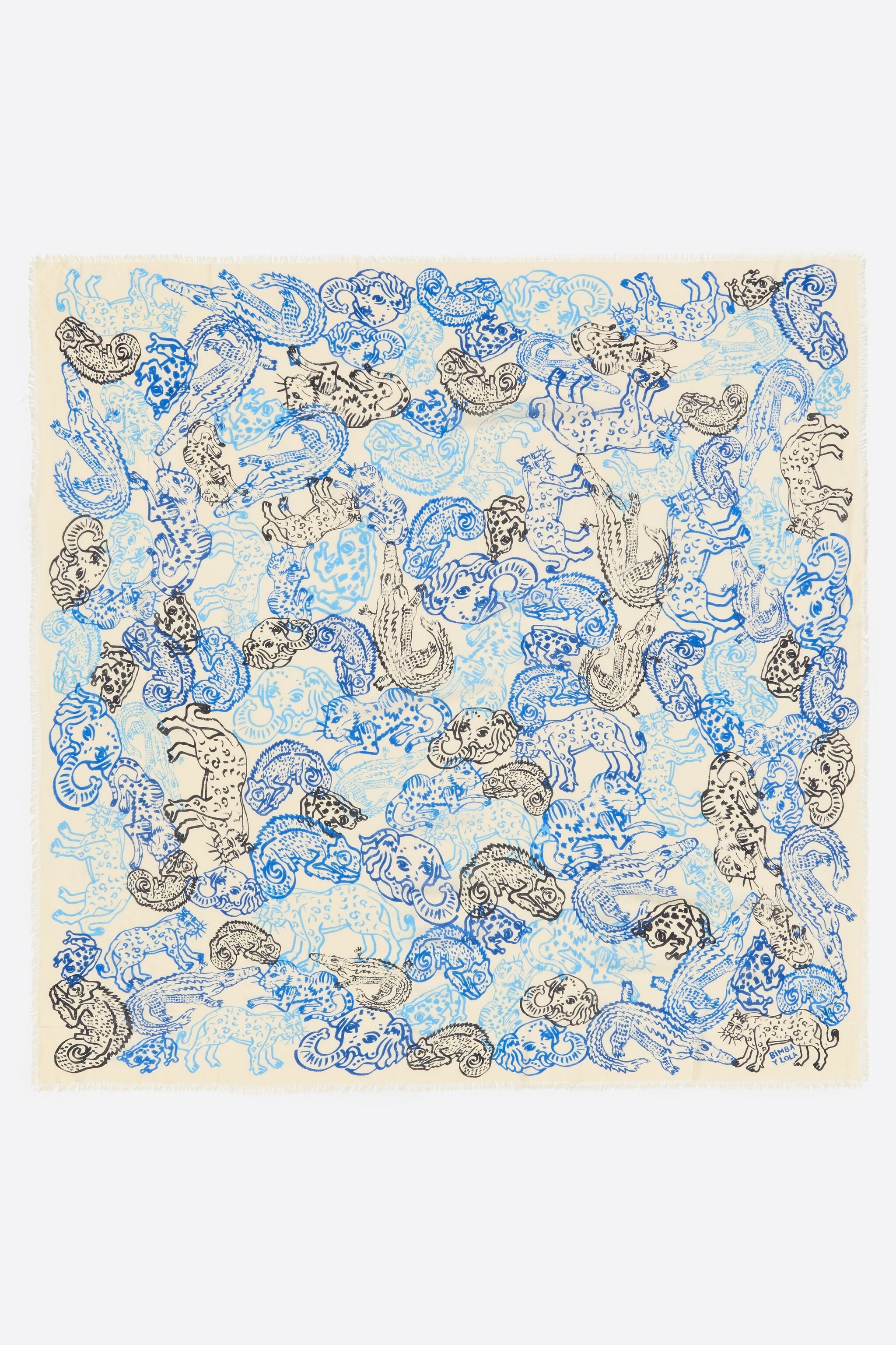 Vanilla jungle print shawl