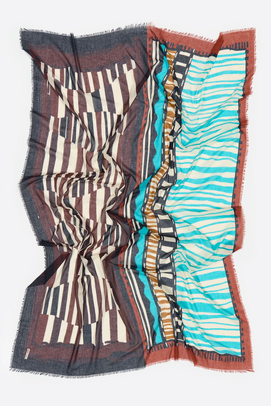 Blue Ikat fine sarong shawl