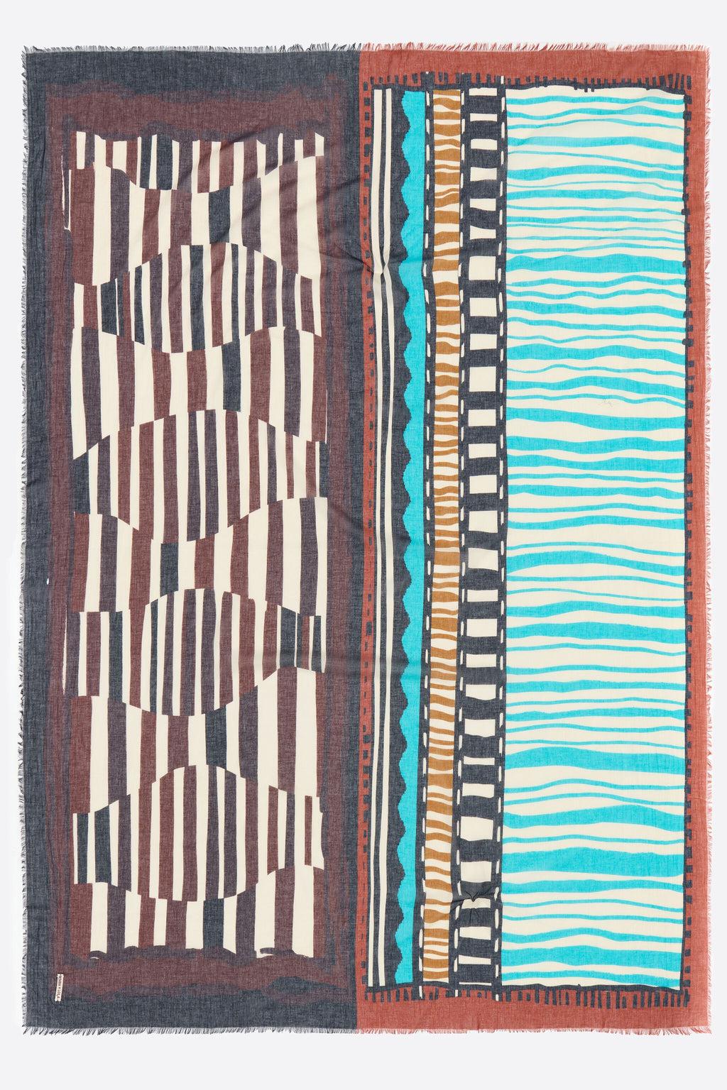 Blue Ikat fine sarong shawl