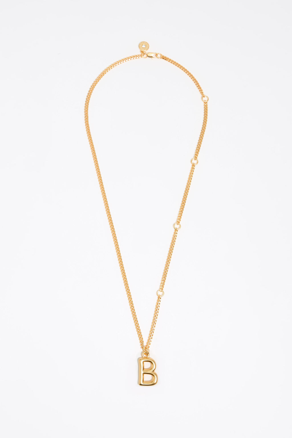 Gold letter B chain necklace