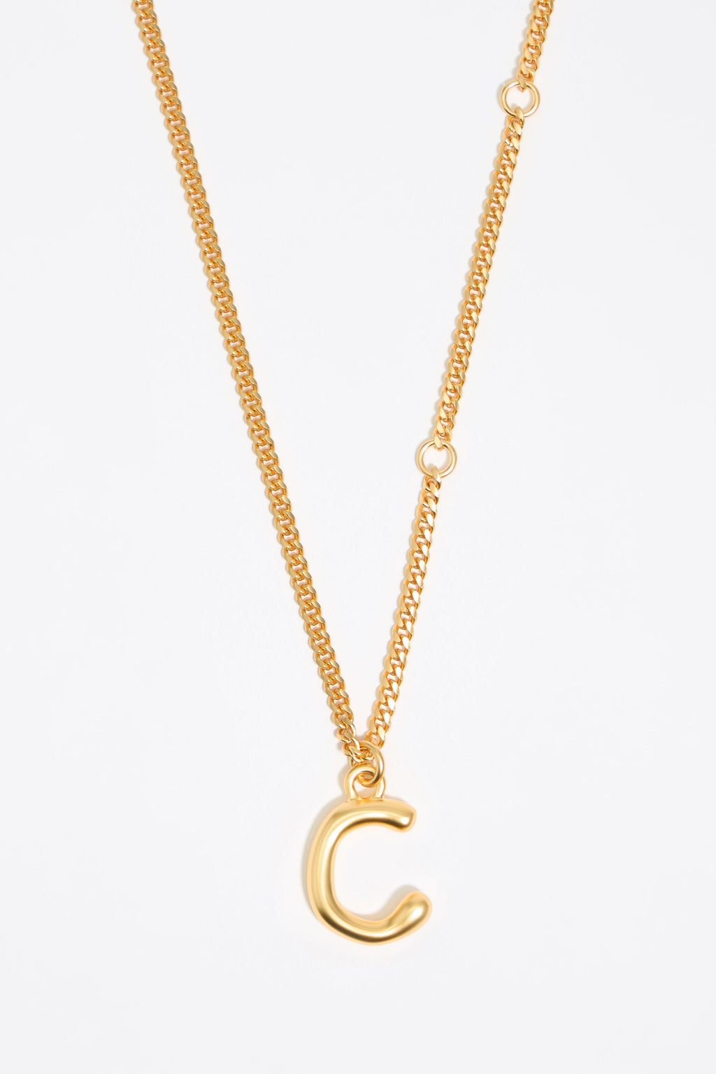 Gold letter C chain necklace