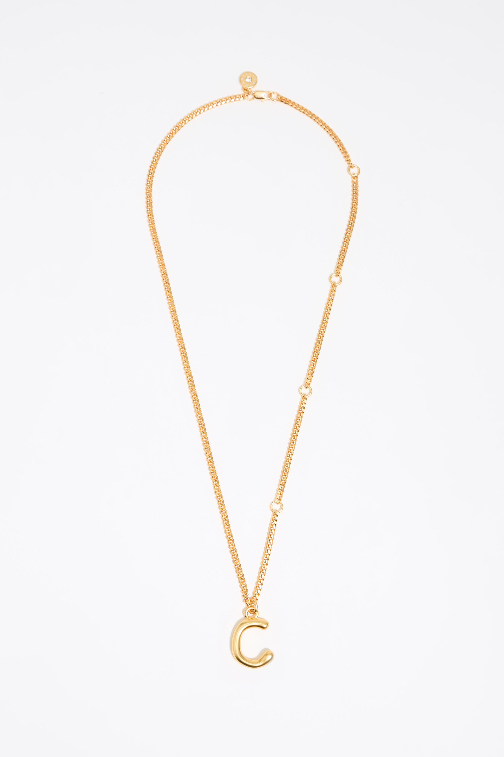 Gold letter C chain necklace