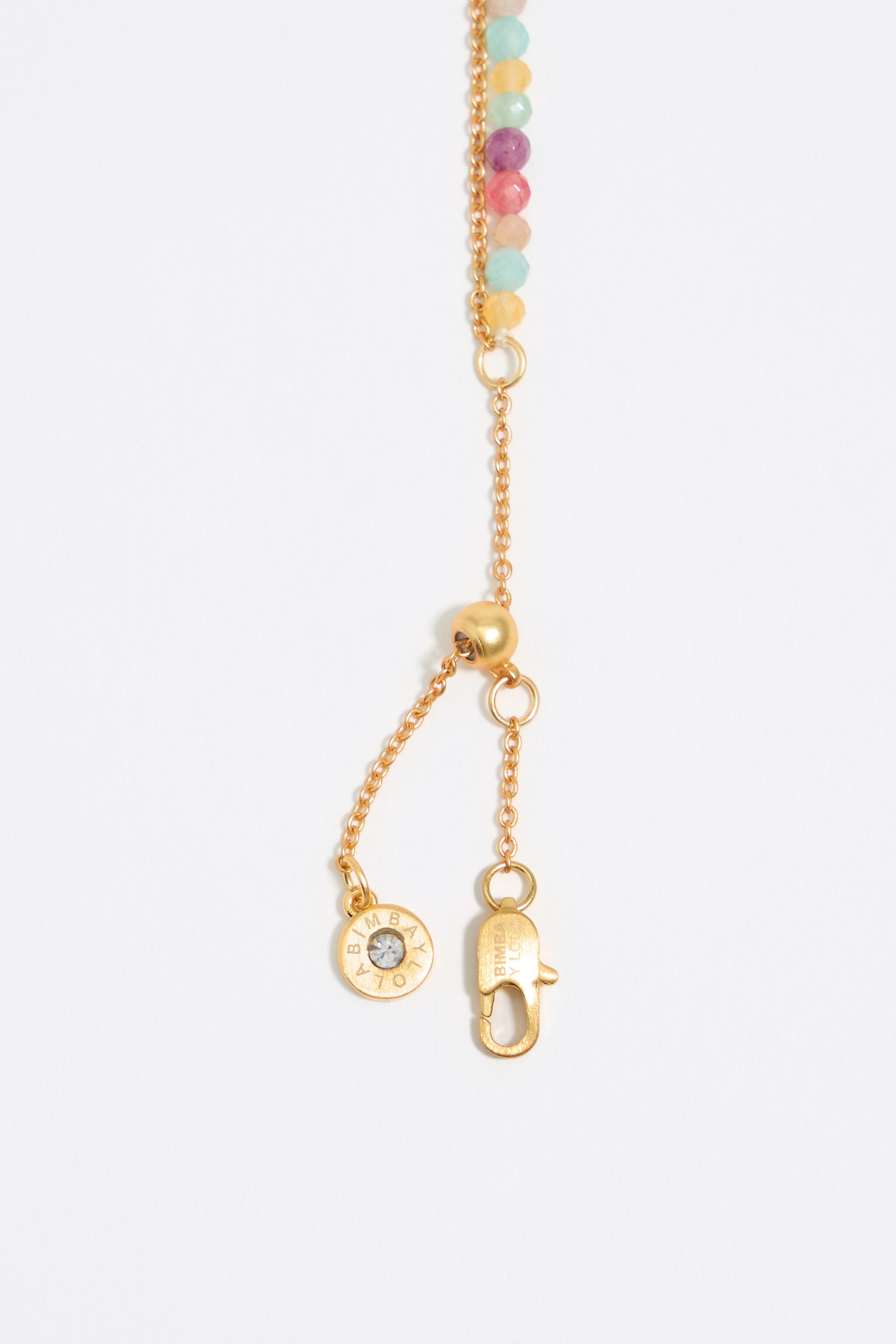 Letter A pearl and multicolor stones bracelet