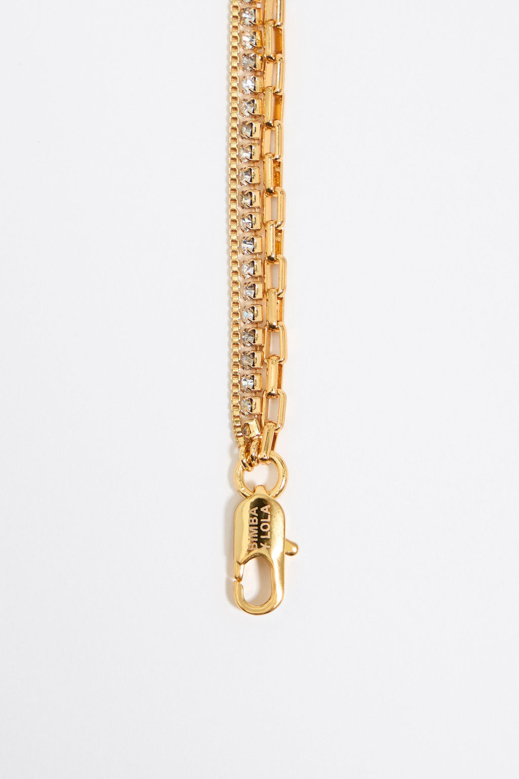 Crystal and stones multi-layer chain necklace