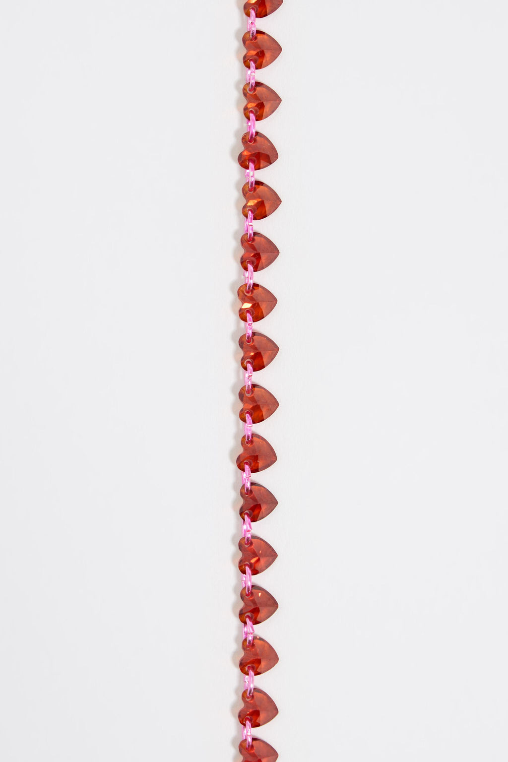 Pink hearts and crystals necklace