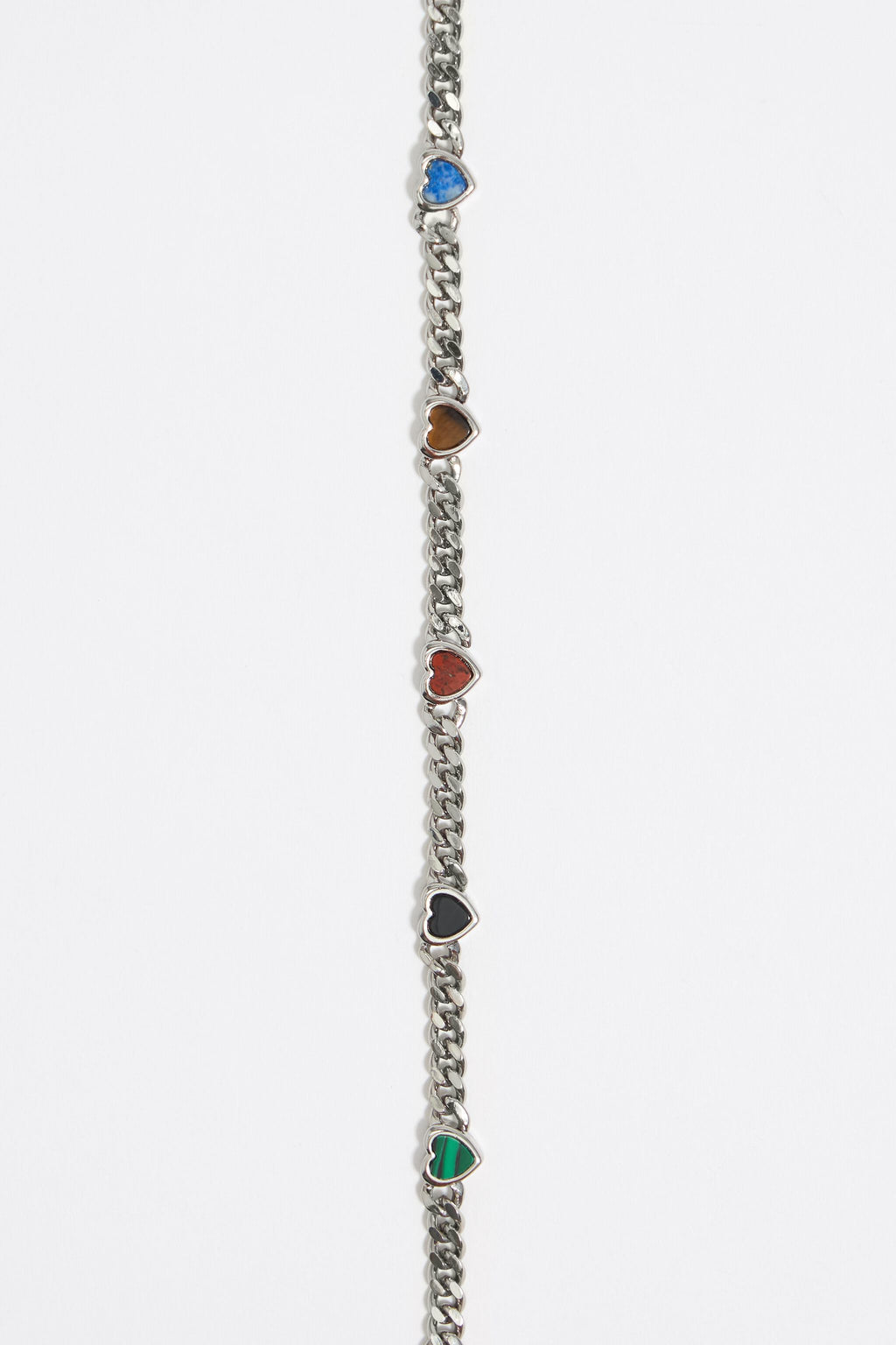 Multicolor heart chain bracelet