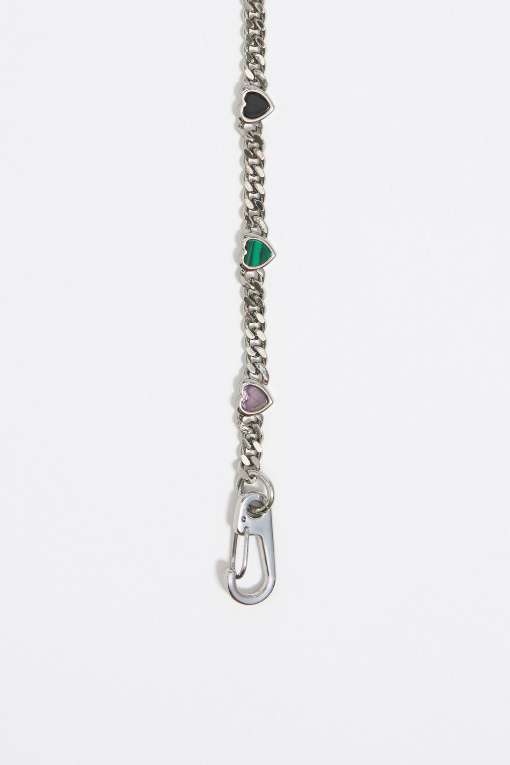 Multicolor heart chain bracelet