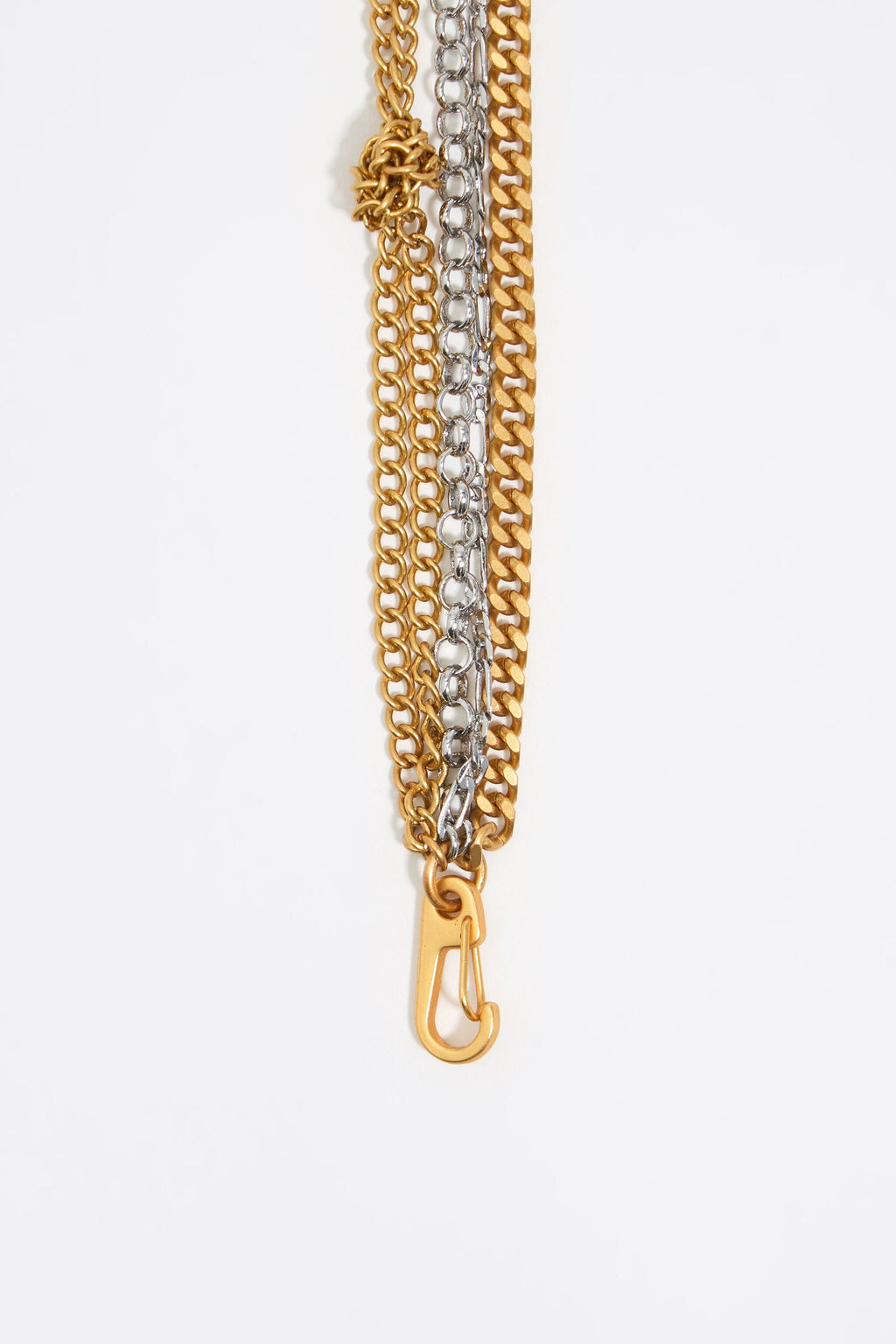 Gold layered chain sun necklace