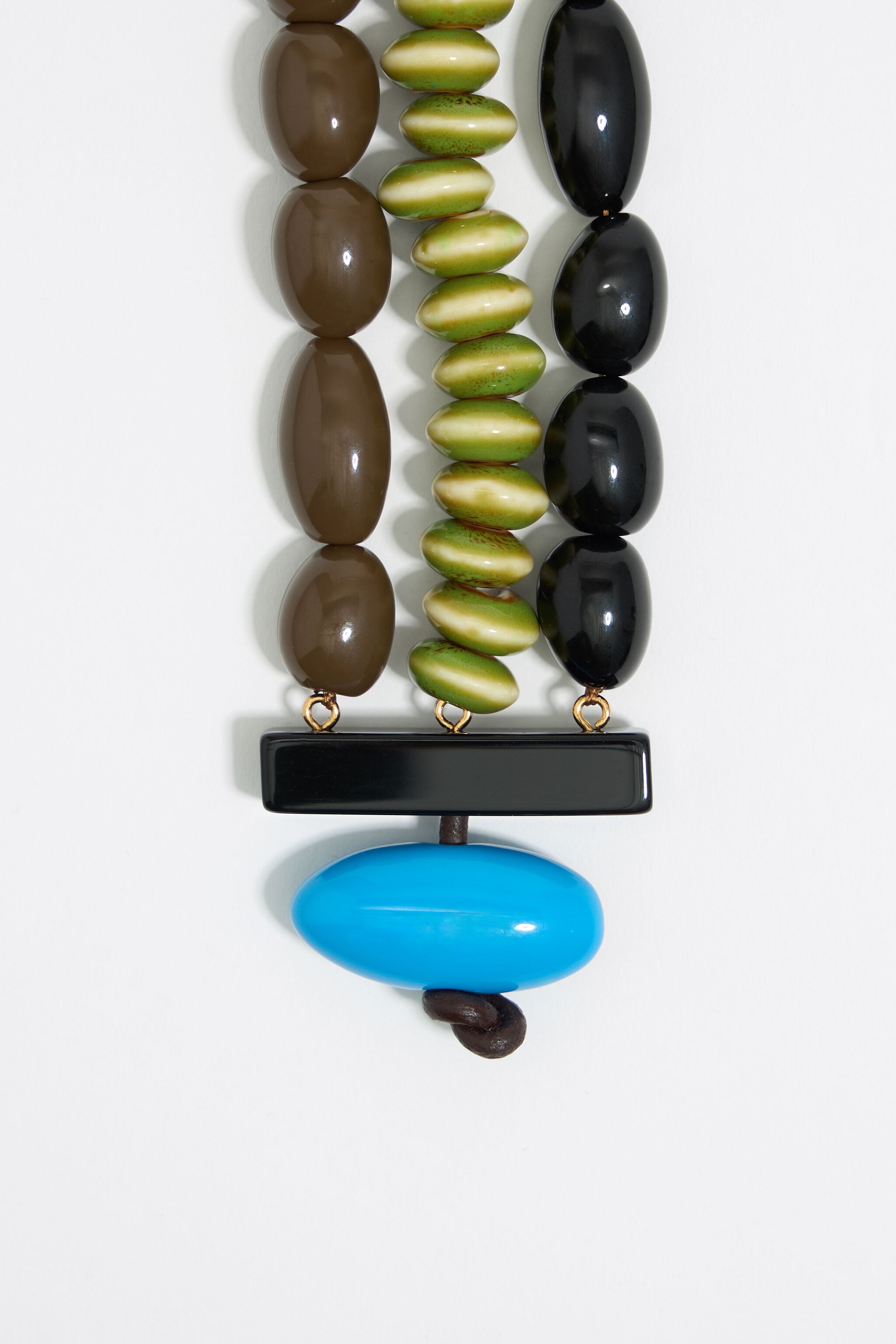 Flower and ceramic bead necklace