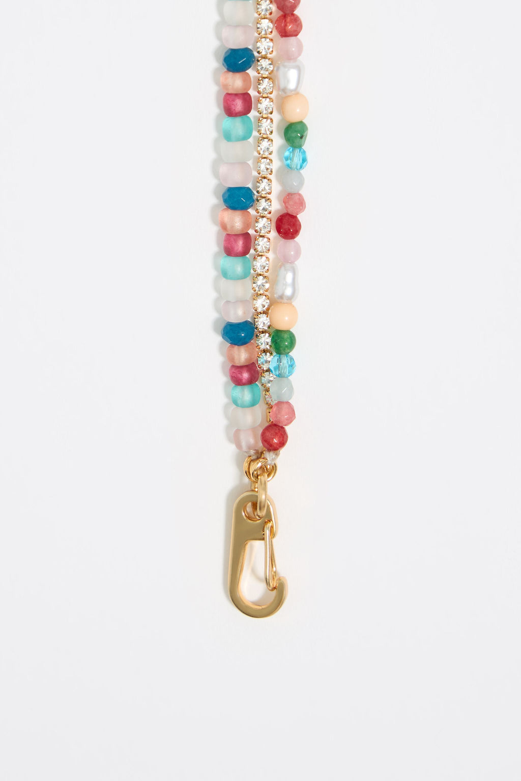 Multicolor fishes multi-layer chain necklace