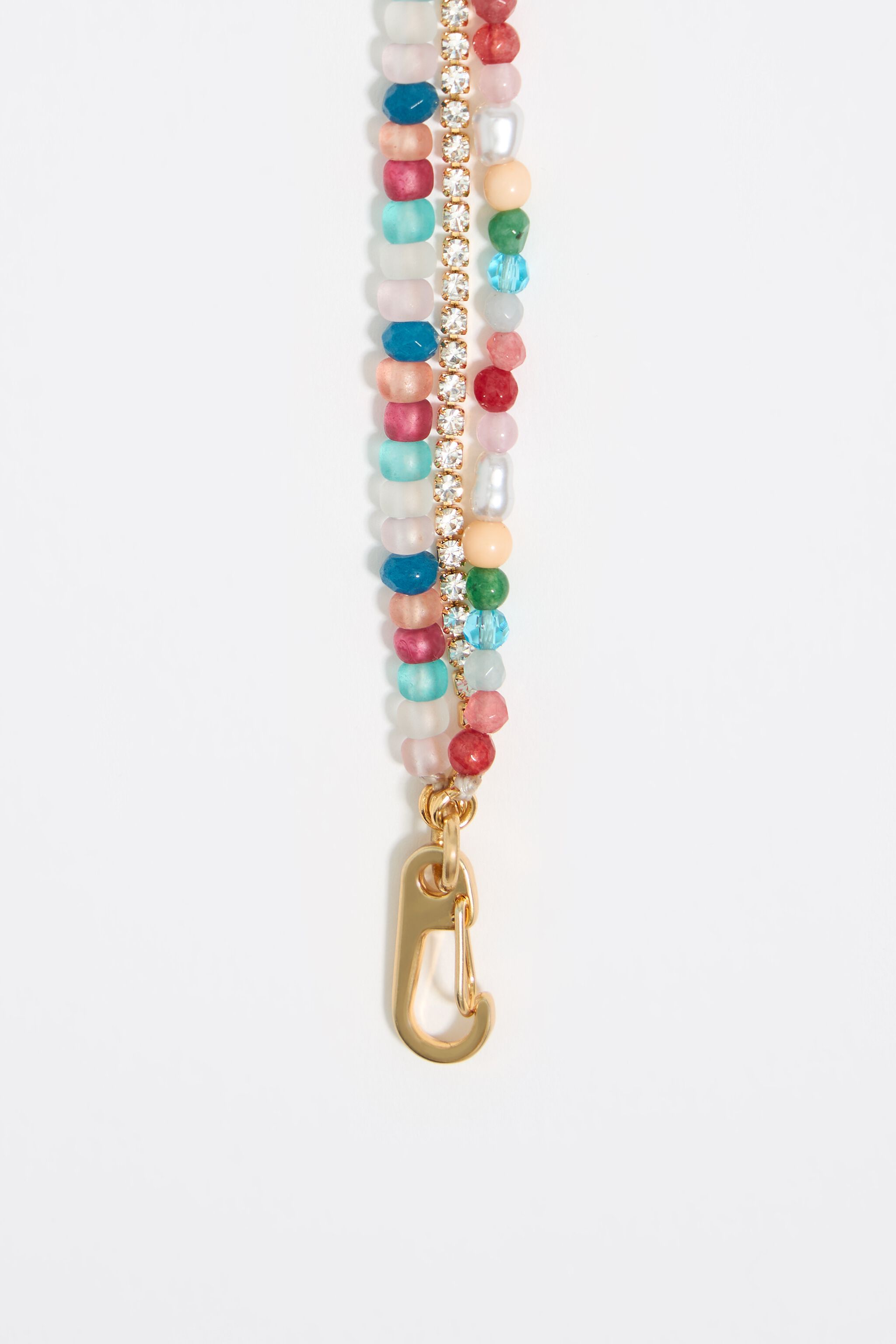 Multicolor fishes multi-layer chain necklace