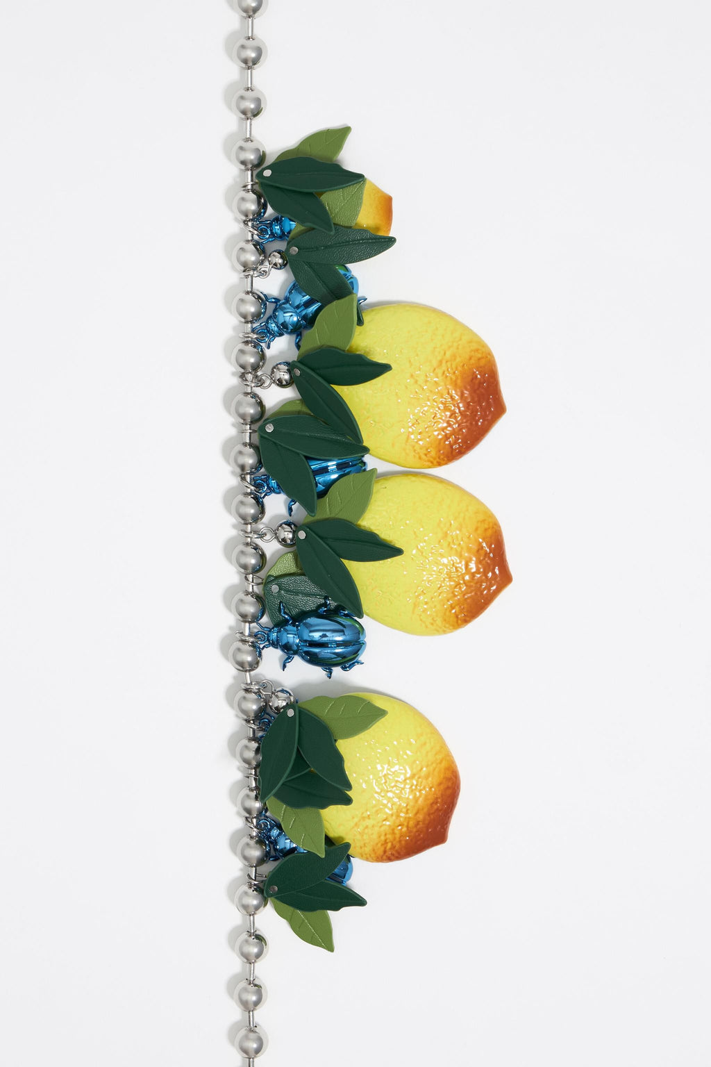 Blue beetles and lemons necklace