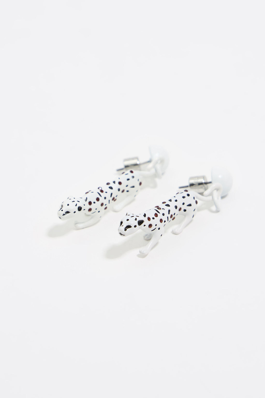 Ivory panther earrings