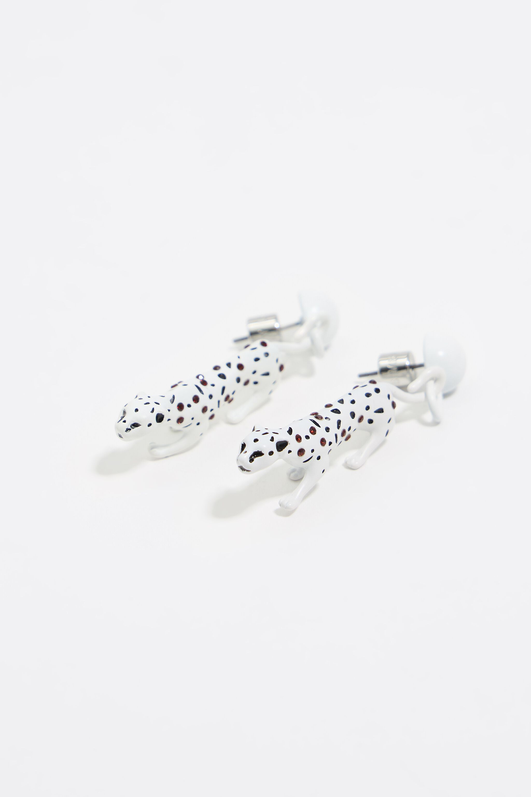 Ivory panther earrings