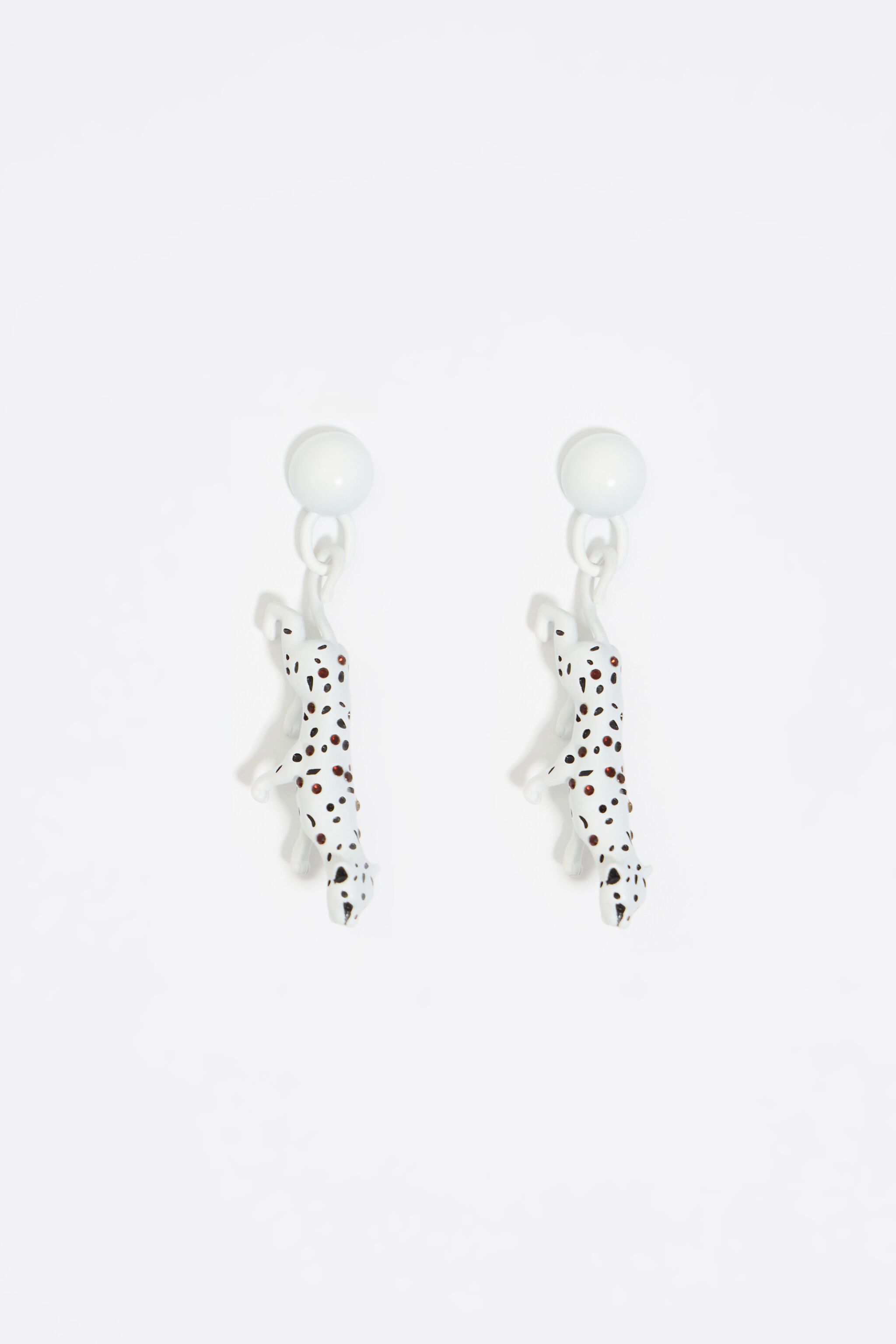 Ivory panther earrings